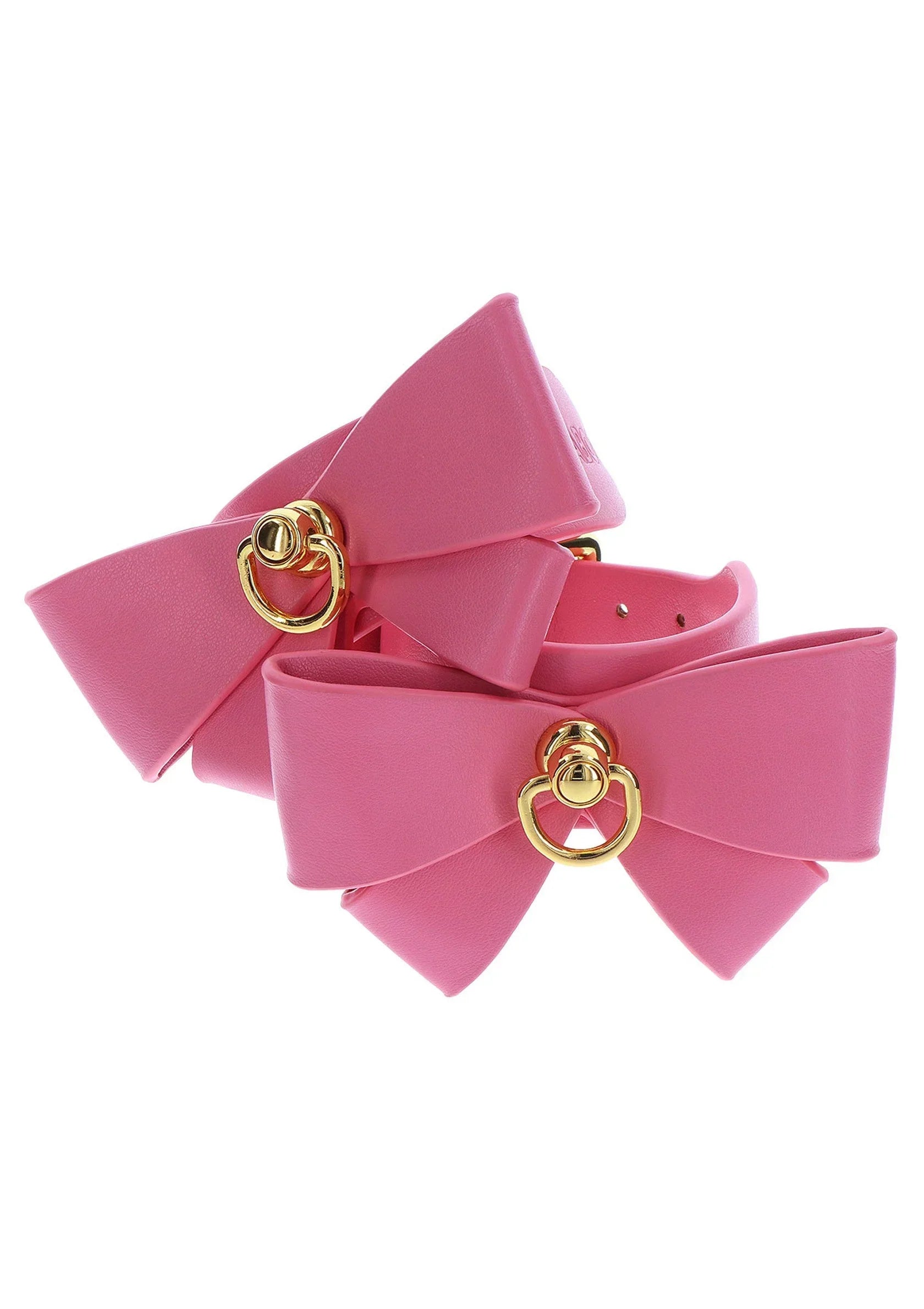 TABOOM | Malibu Wrist Cuffs – Playful Pink Vegan Leather Bondage Cuffs