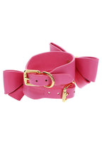 TABOOM | Malibu Wrist Cuffs – Playful Pink Vegan Leather Bondage Cuffs