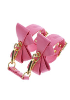 TABOOM | Malibu Ankle Cuffs – Playful Pink Vegan Leather Bondage Cuffs