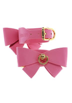 TABOOM | Malibu Ankle Cuffs – Playful Pink Vegan Leather Bondage Cuffs