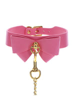 TABOOM | Malibu Collar and Leash – Pink Vegan Leather Bondage Set with Bow