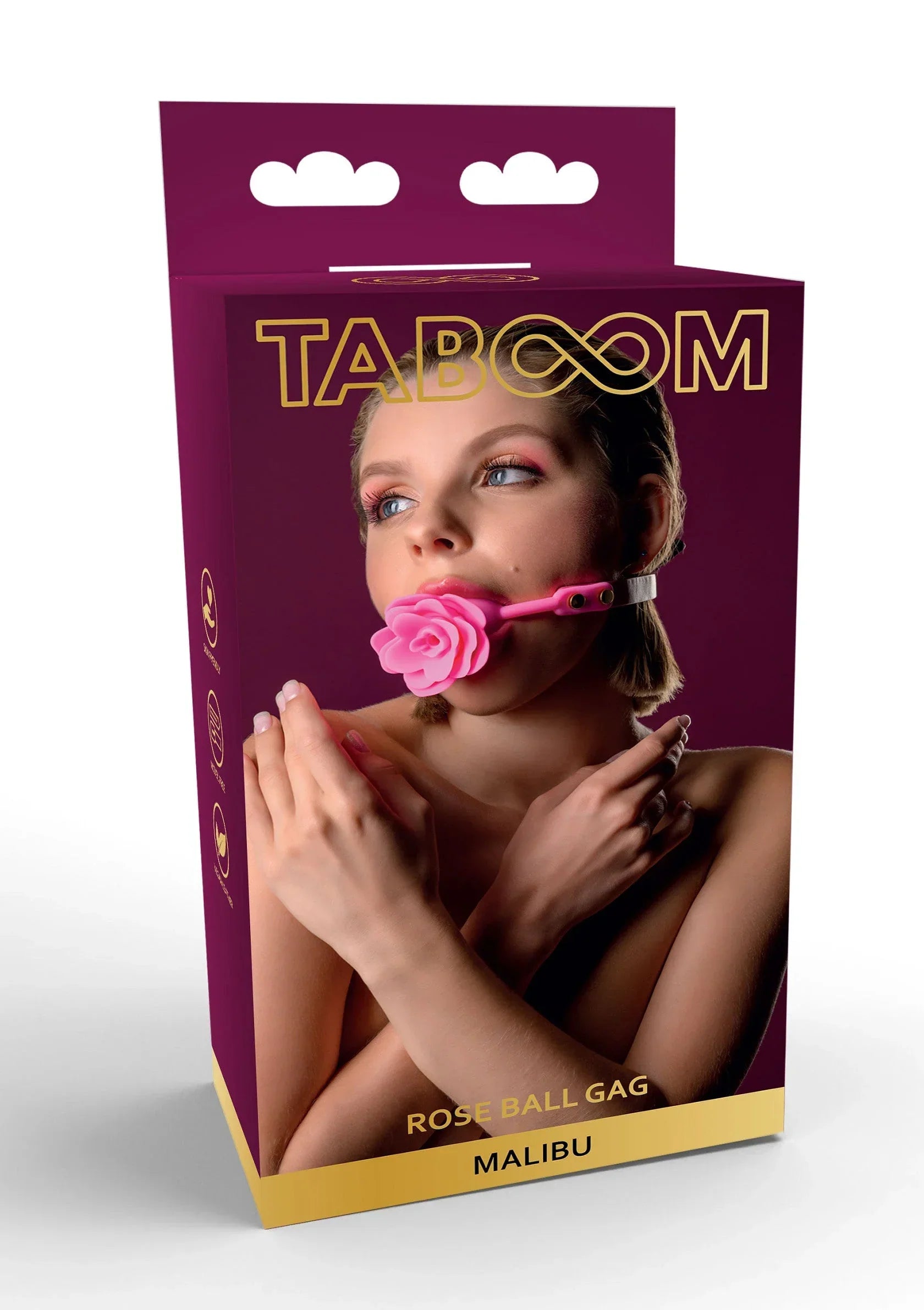TABOOM | Malibu Rose Ball Gag – Silicone Rose-Shaped BDSM Mouth Gag
