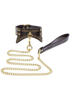 TABOOM | Vogue Studded Collar and Leash – Vegan Leather BDSM Set
