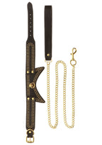 TABOOM | Vogue Studded Collar and Leash – Vegan Leather BDSM Set