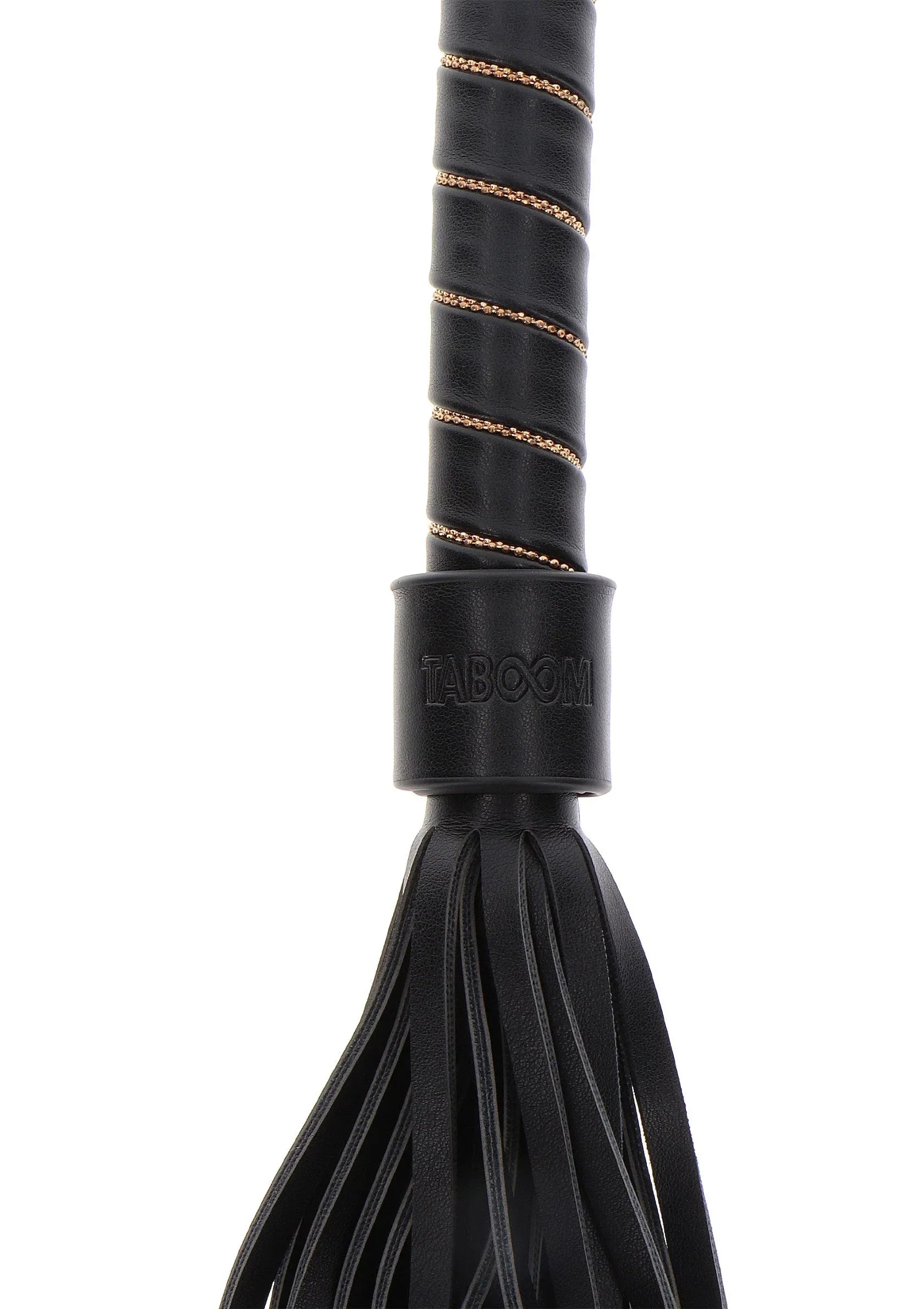 TABOOM | Vogue Studded Whip – Elegant Vegan Leather BDSM Whip
