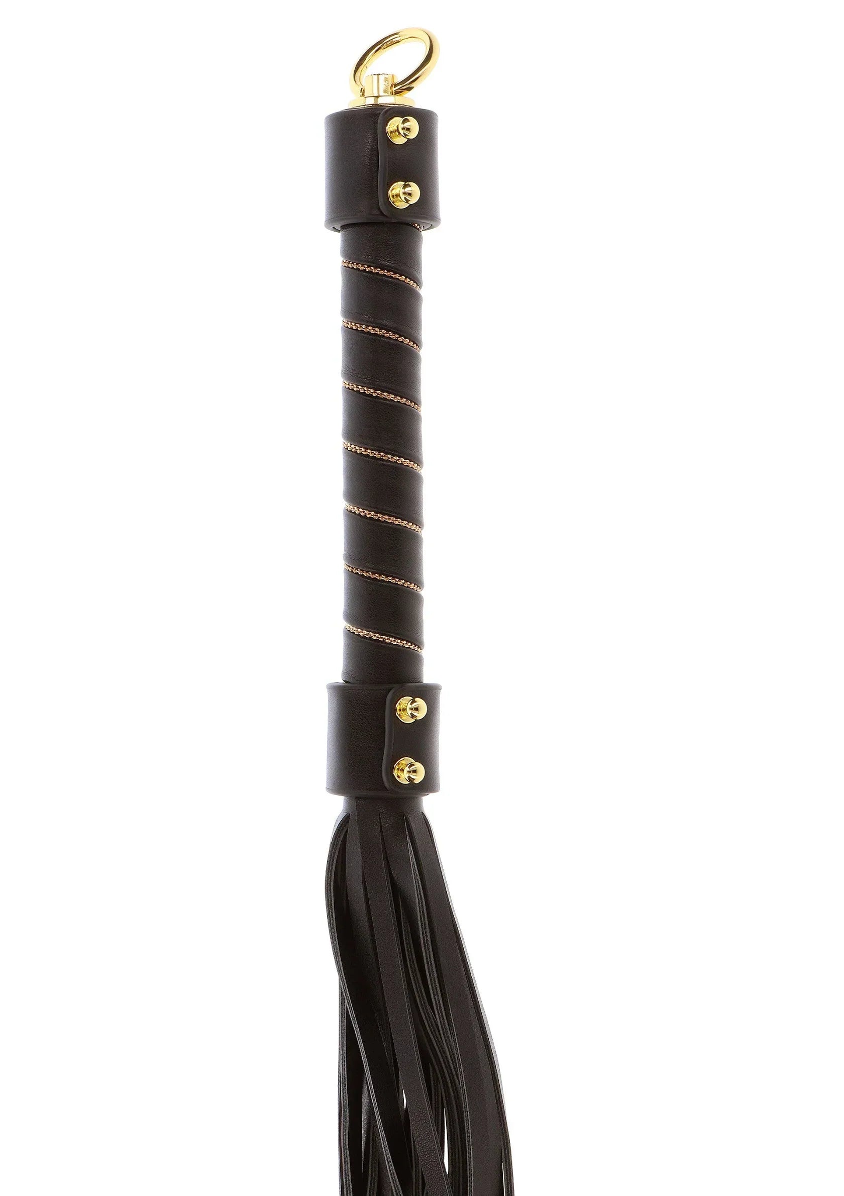TABOOM | Vogue Studded Whip – Elegant Vegan Leather BDSM Whip