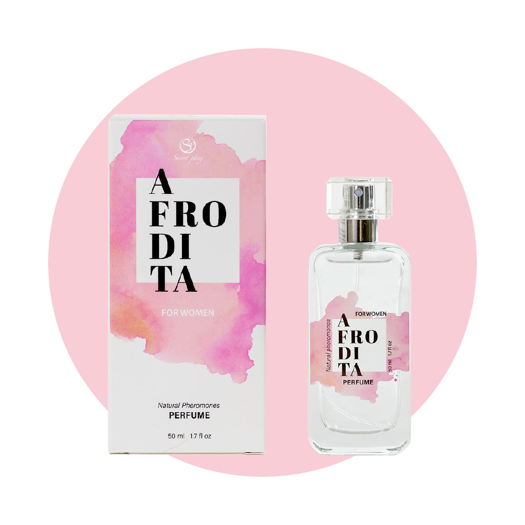 SECRET PLAY | Afrodita feromoonparfüüm naistele – Musta trühvli, magusa karamelli ja roosiga – 9,5 ml reisisuurus (Afrodis) / 50 ml