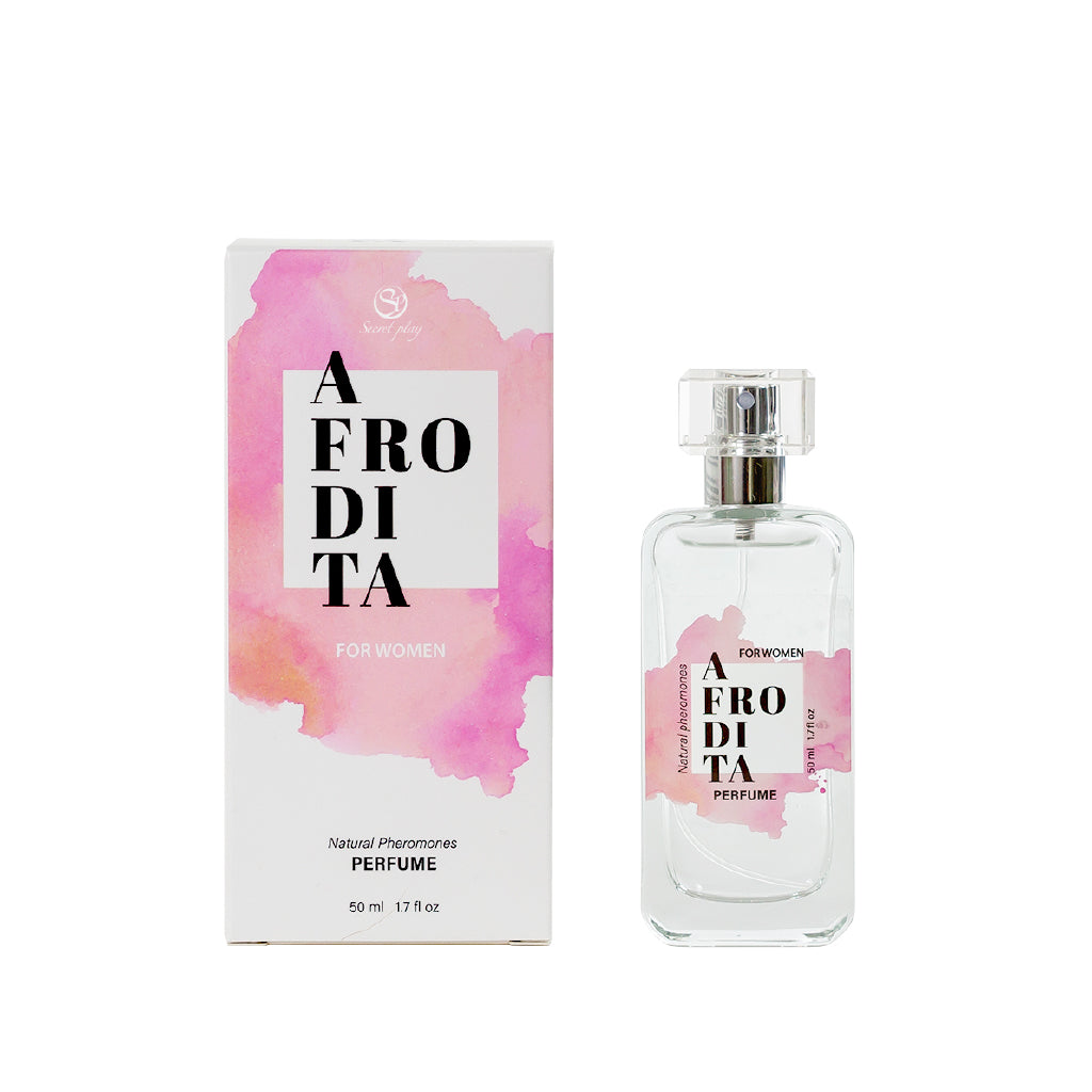 SECRET PLAY | Afrodita feromoonparfüüm naistele – Musta trühvli, magusa karamelli ja roosiga – 9,5 ml reisisuurus (Afrodis) / 50 ml