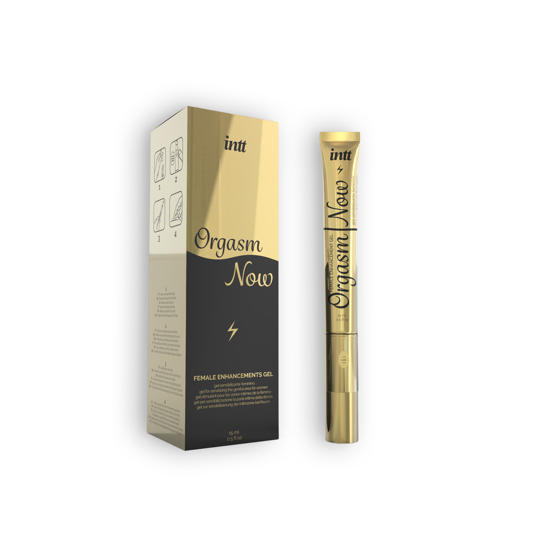 INTT – Orgasm Now stimuleeriv geel vibratsioontipuga 15 ml