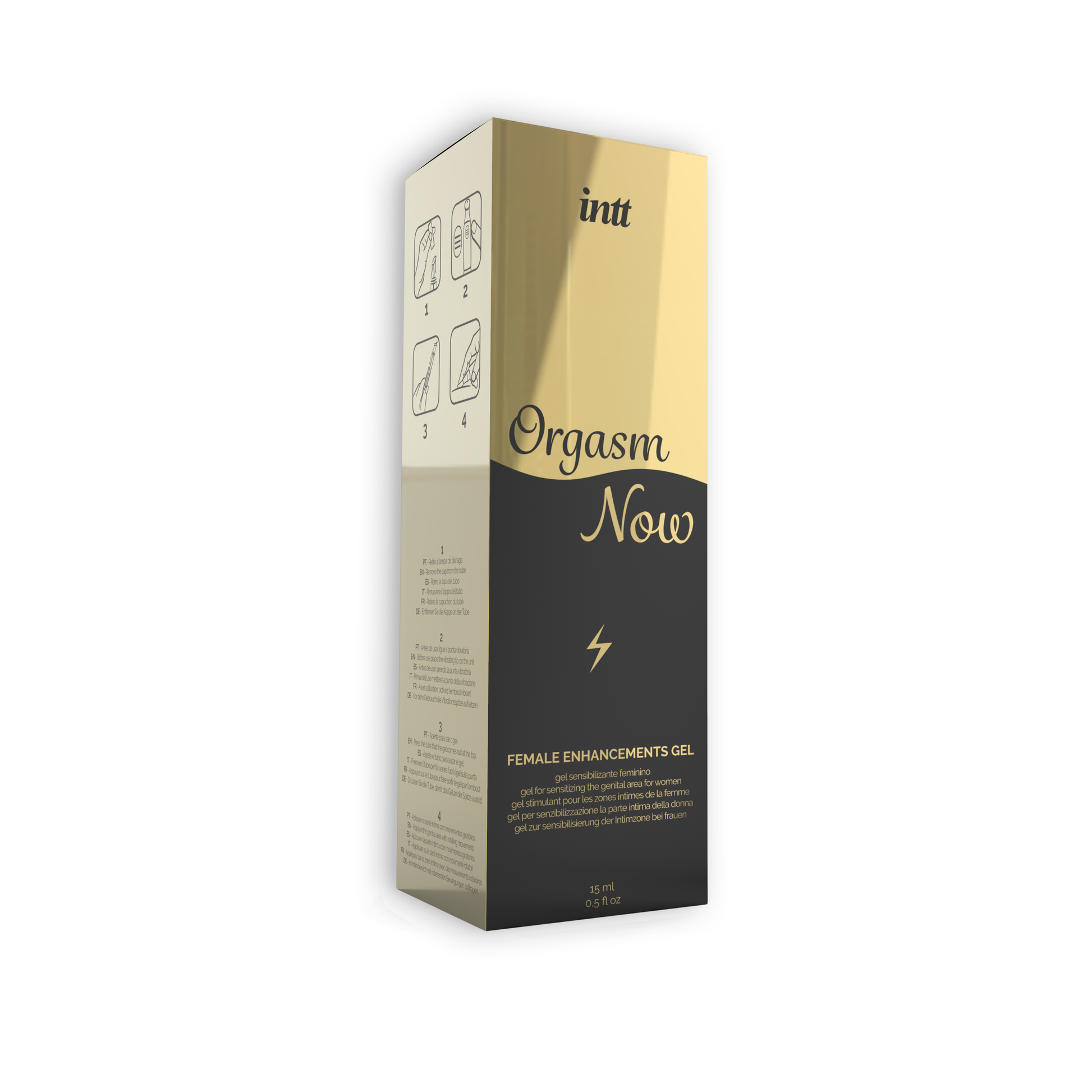 INTT – Orgasm Now stimuleeriv geel vibratsioontipuga 15 ml