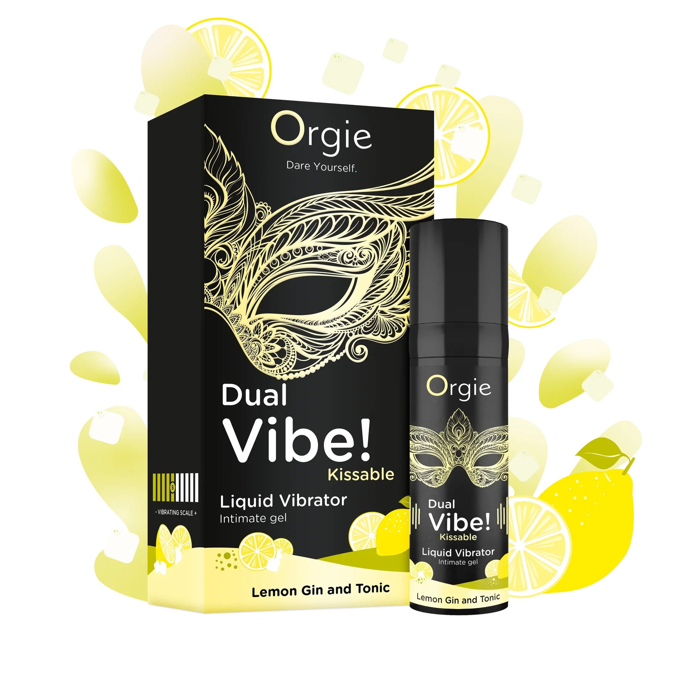 ORGIE | Dual Vibe! Gin & Tonic Lemon Kissable Vibrator Gel – Level 5