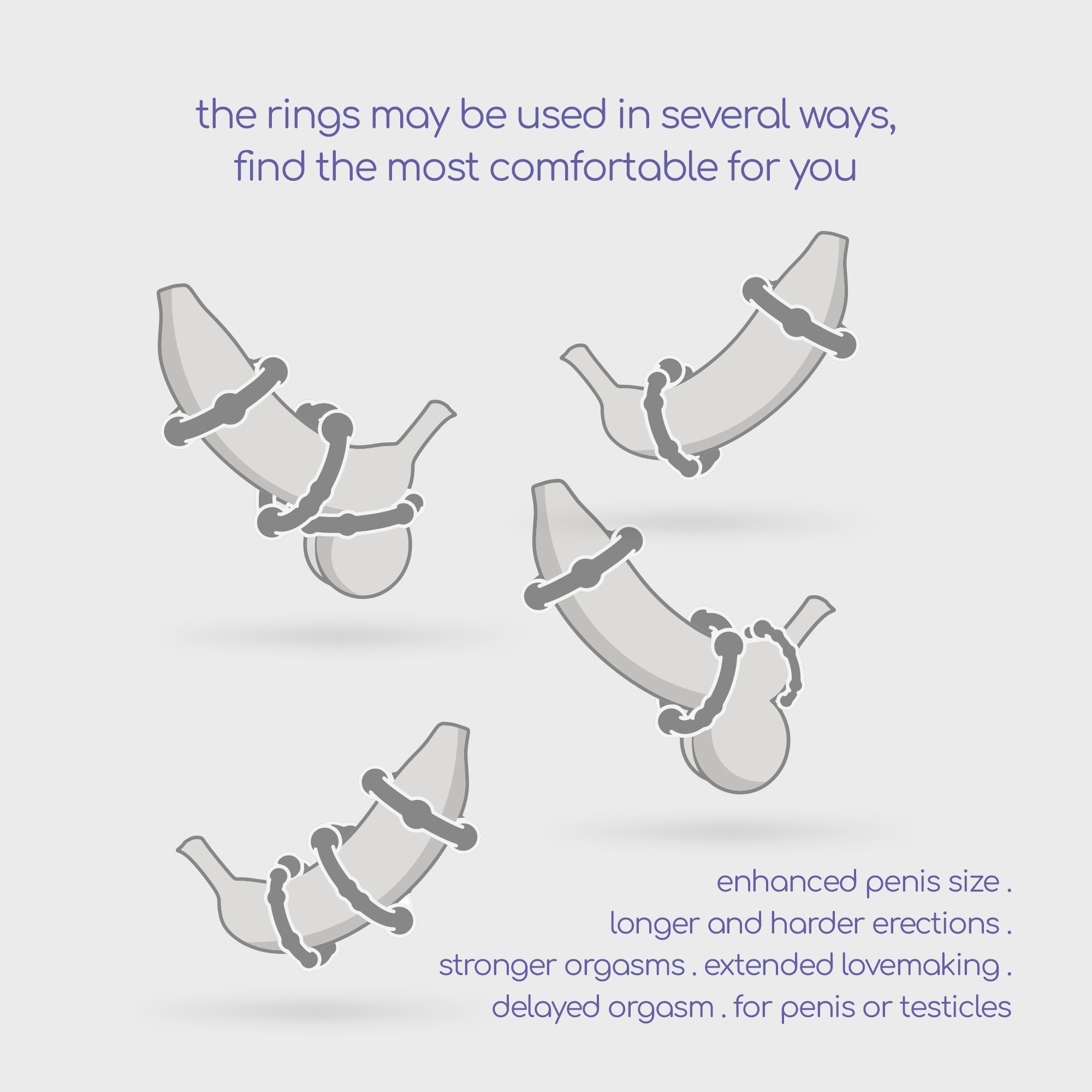 CRUSHIOUS | Triple Bead Cock Ring Set – 3 Sizes