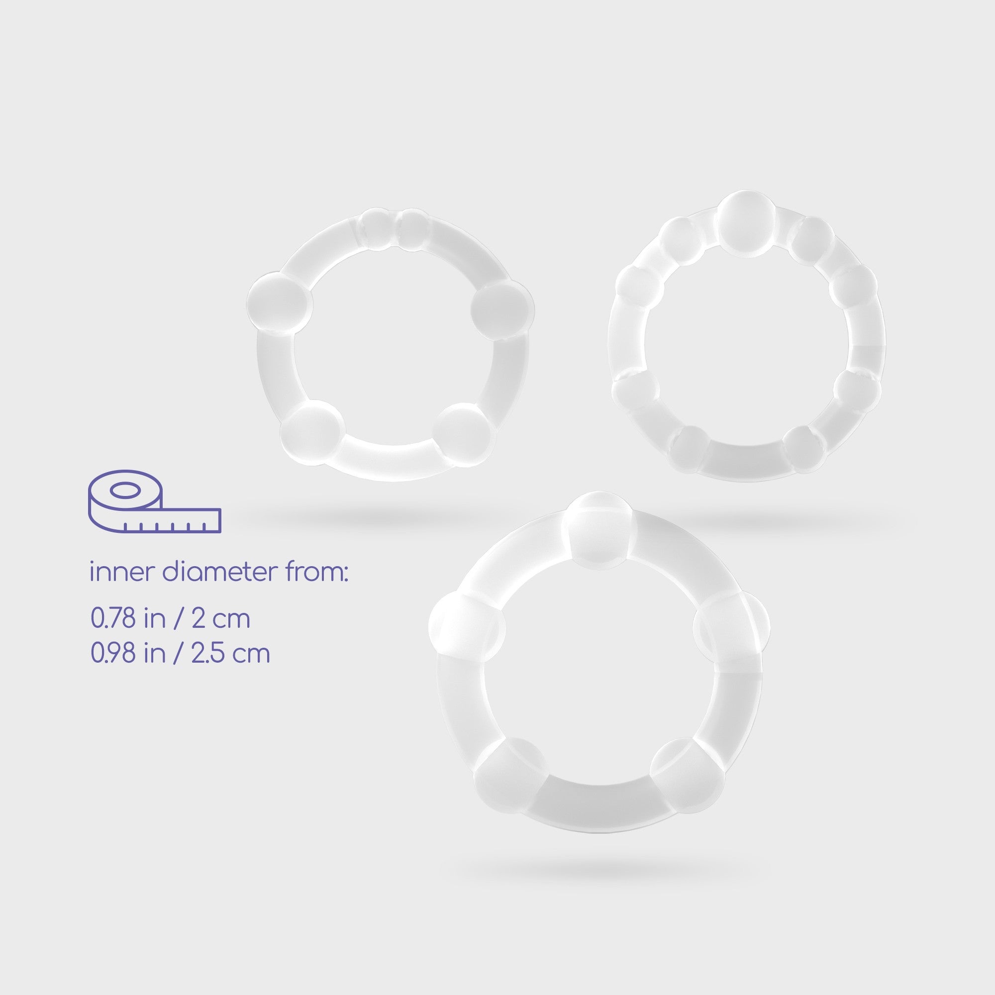 CRUSHIOUS | Triple Bead Cock Ring Set – 3 Sizes