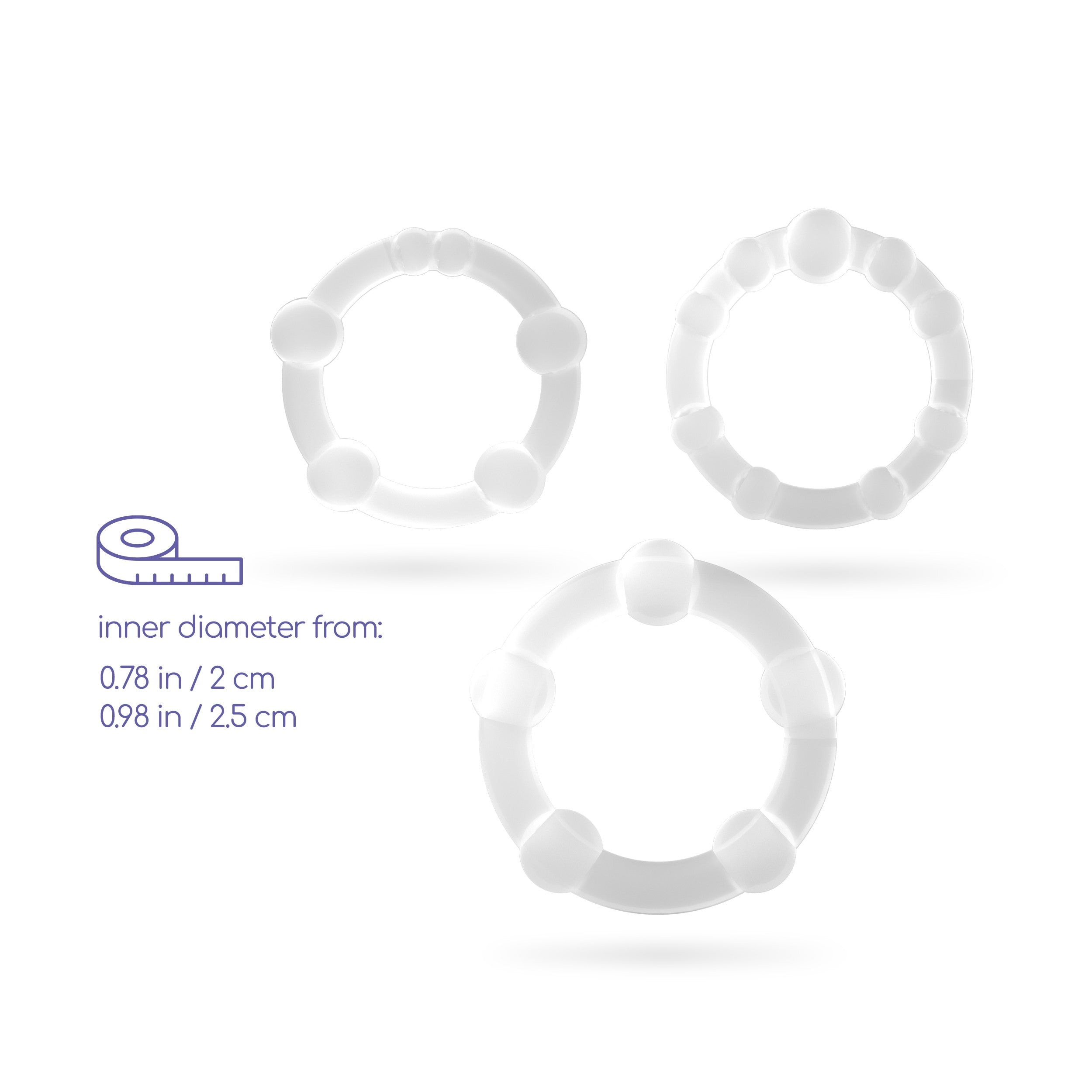 CRUSHIOUS | Triple Bead Cock Ring Set – 3 Sizes