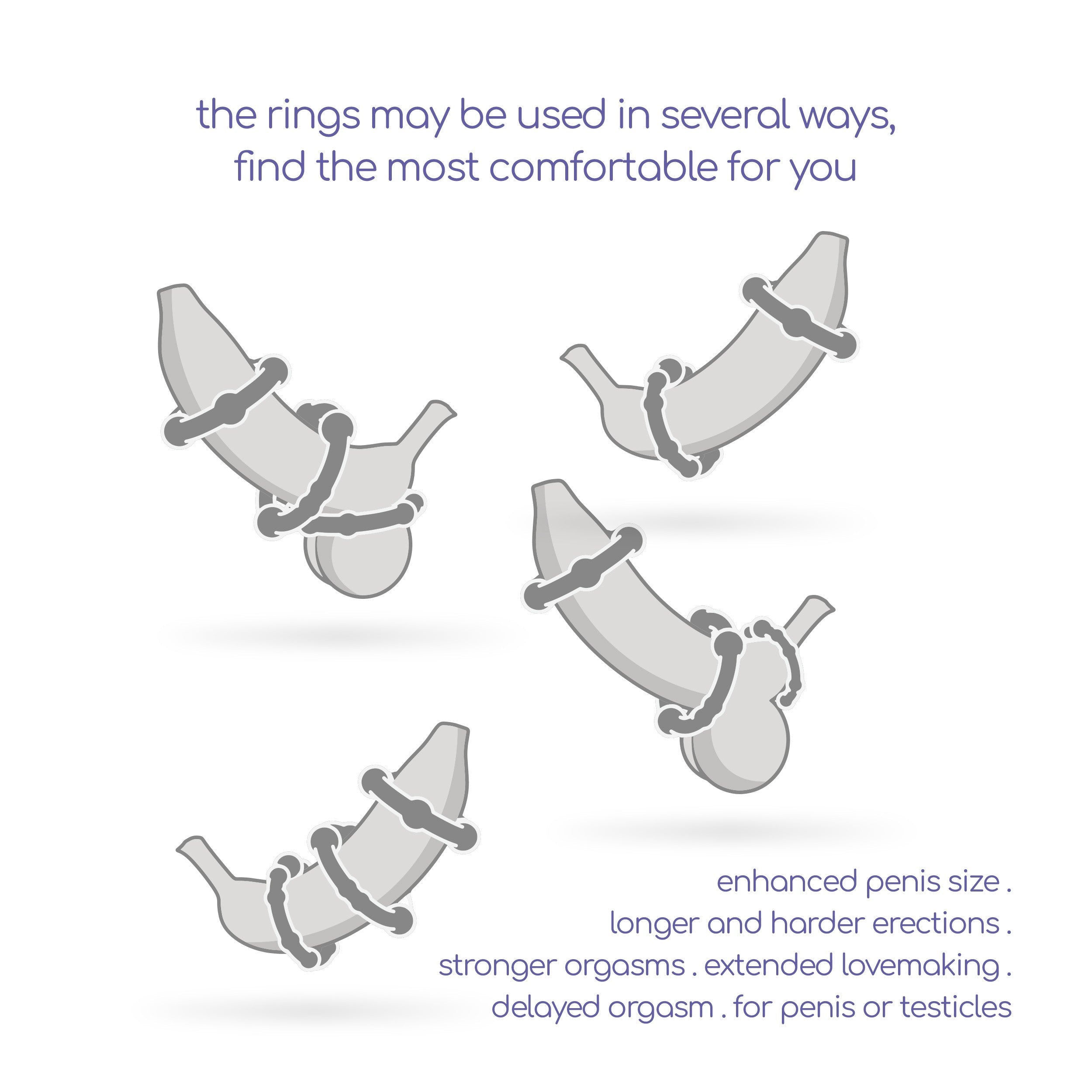CRUSHIOUS | Triple Bead Cock Ring Set – 3 Sizes