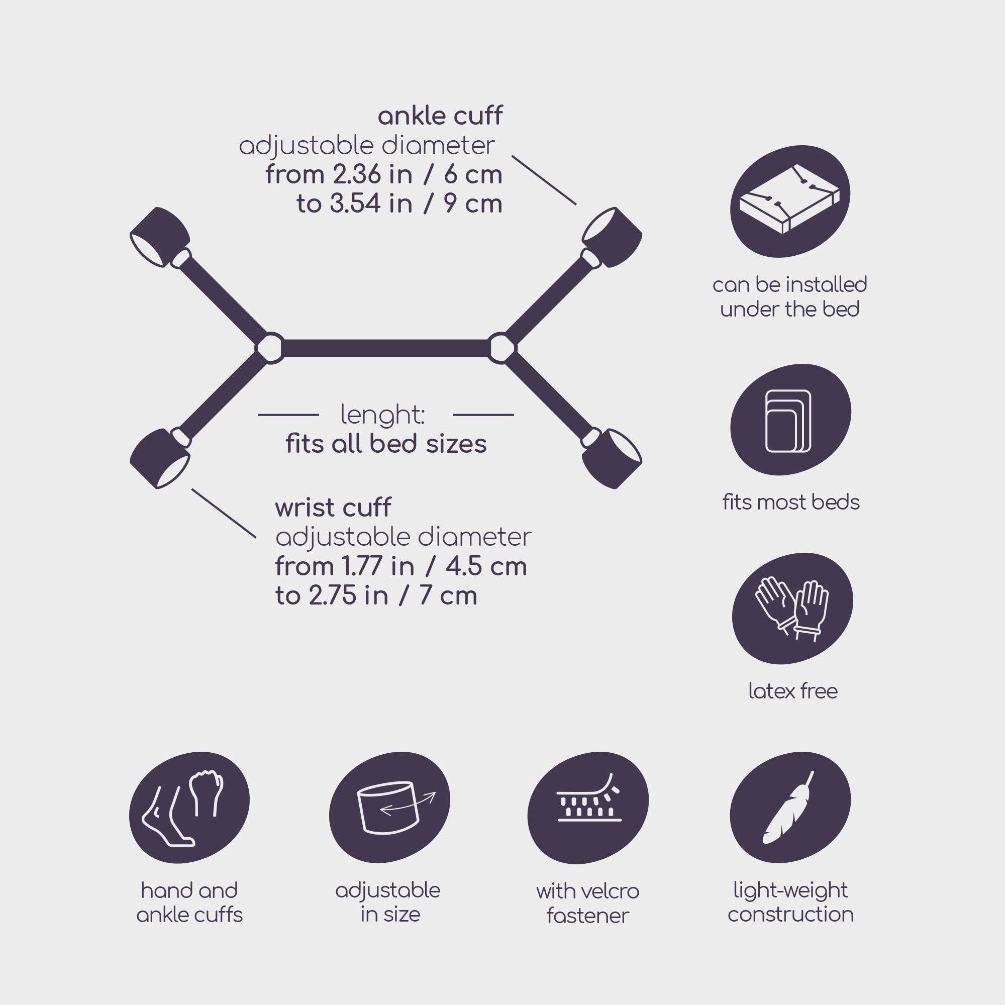 CRUSHIOUS | Bed Restraint Kit – Universal BDSM Bondage Set