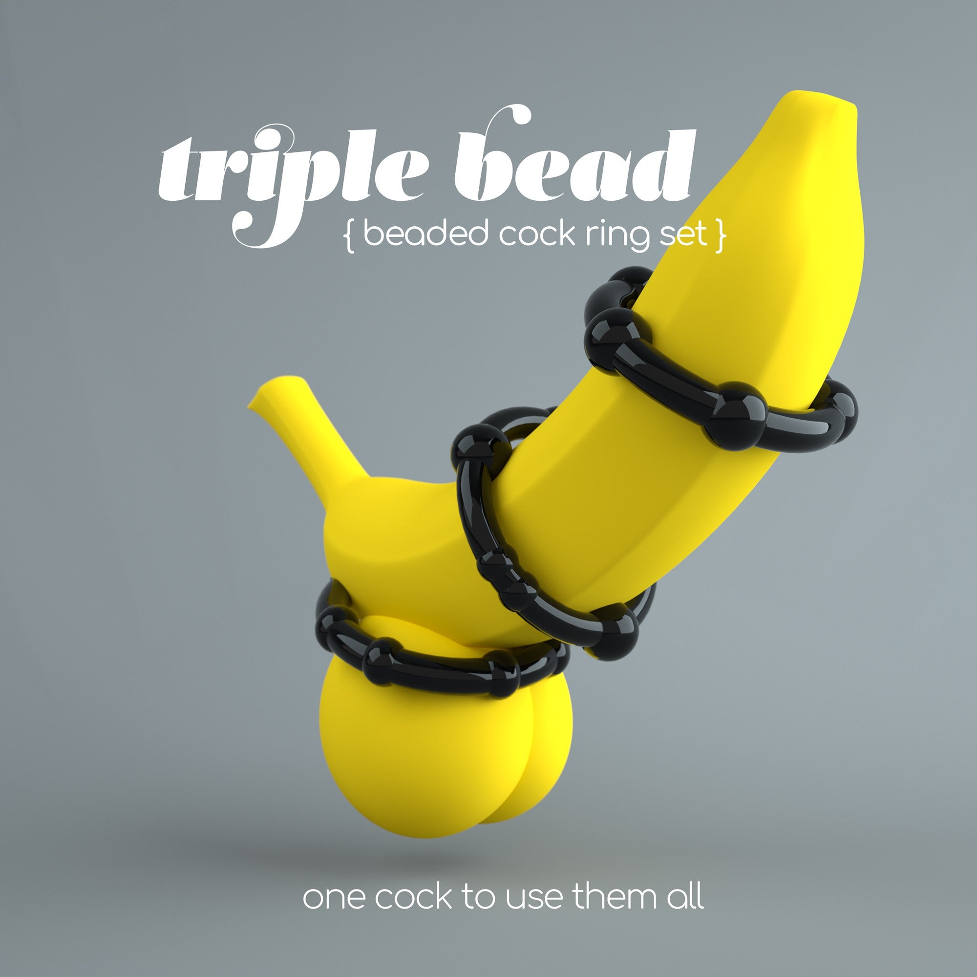 CRUSHIOUS | Triple Bead Cock Ring Set – 3 Sizes