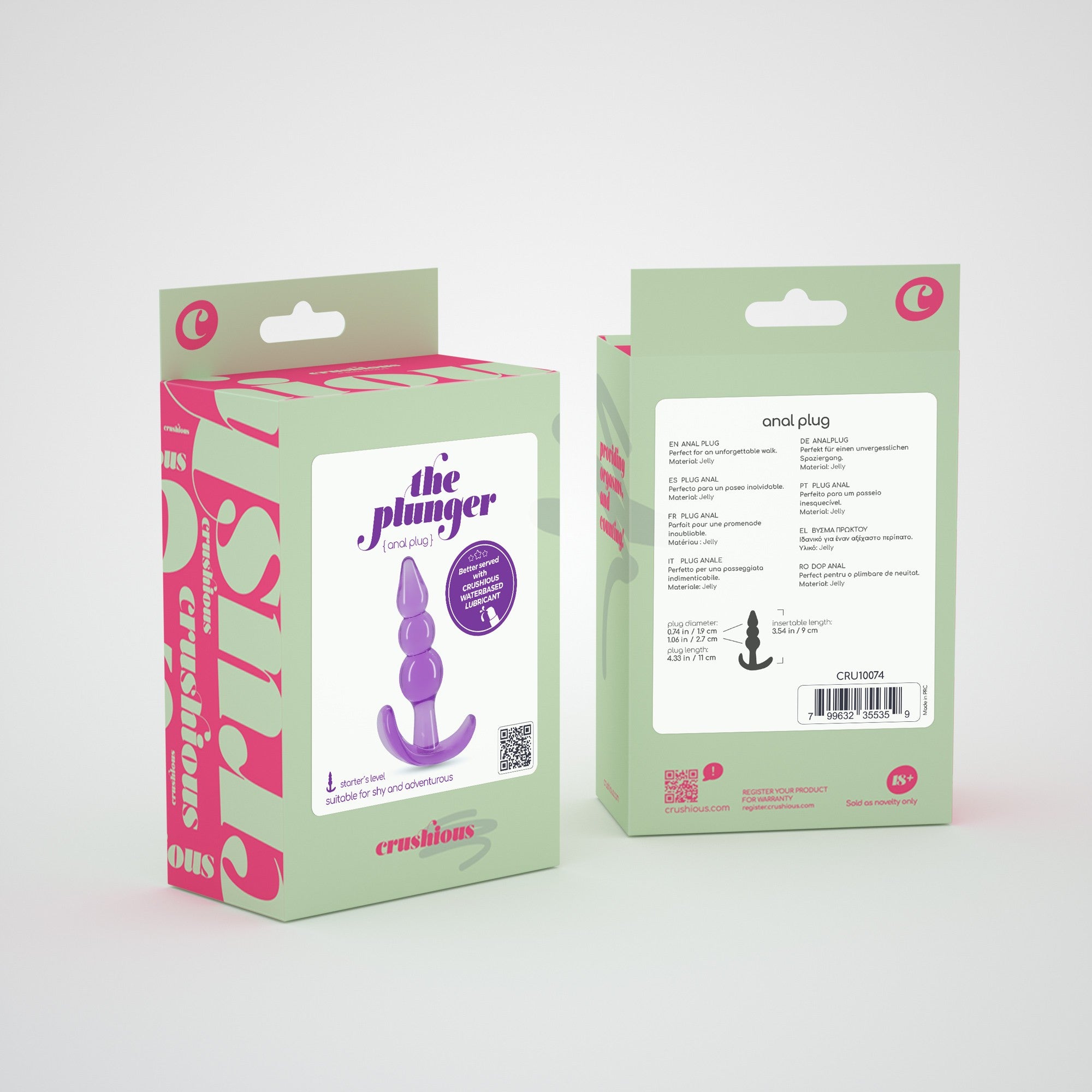 CRUSHIOUS | The Plunger – Discreet Flexible Anal Plug 9 cm