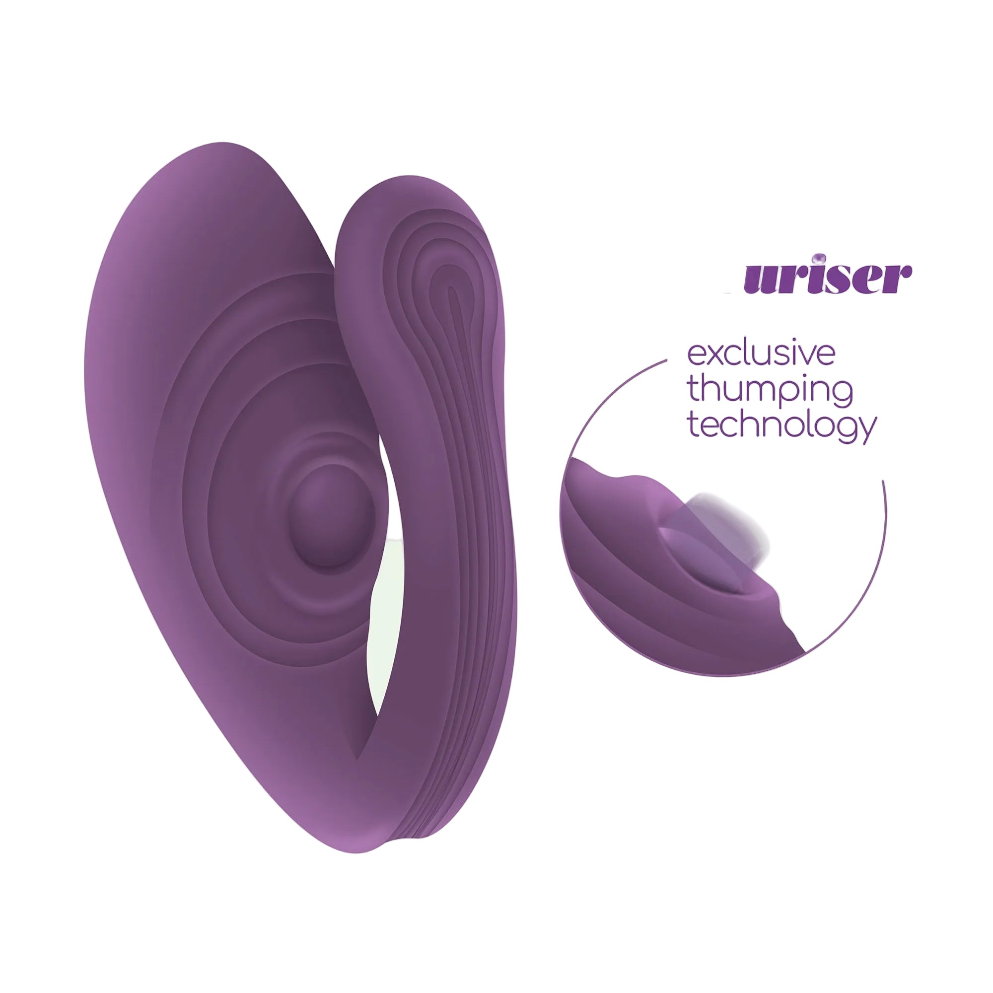 CRUSHIOUS | Pleasuriser – Rechargeable C-Shape Vibrator with Remote & Lubricant