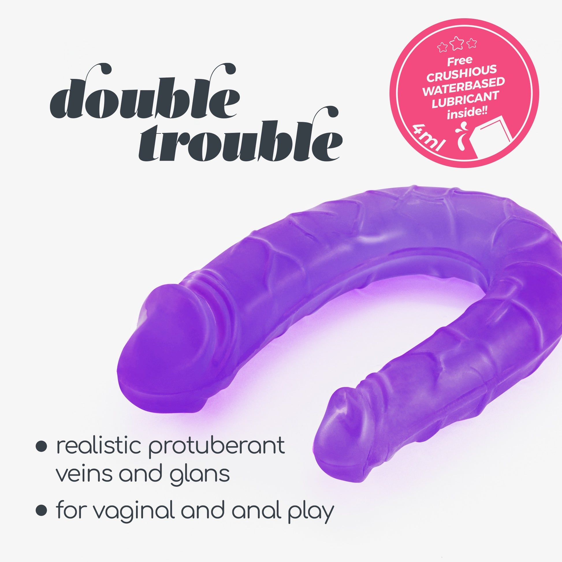 Double Trouble kahepoolne dildo Crushious 