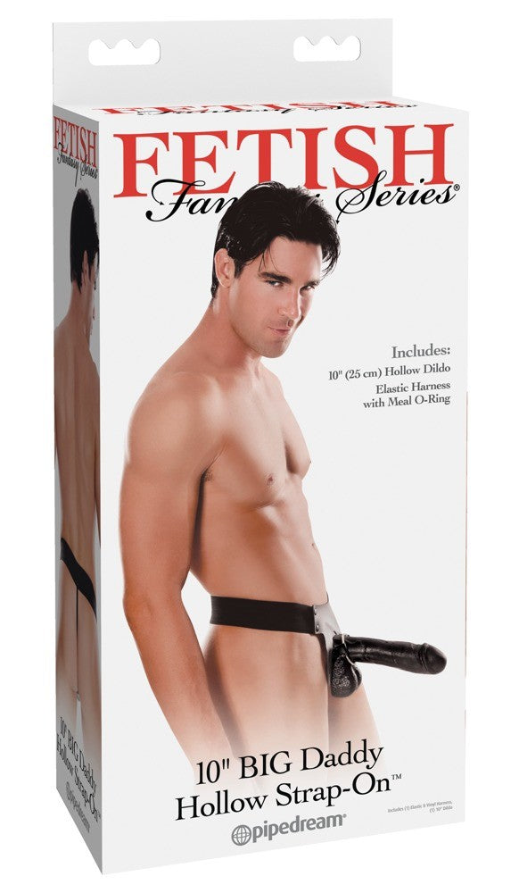 STRAP-ON HUECO 10'' BIG DADDY HOLLOW FETISH FANTASY SERIES BLACK