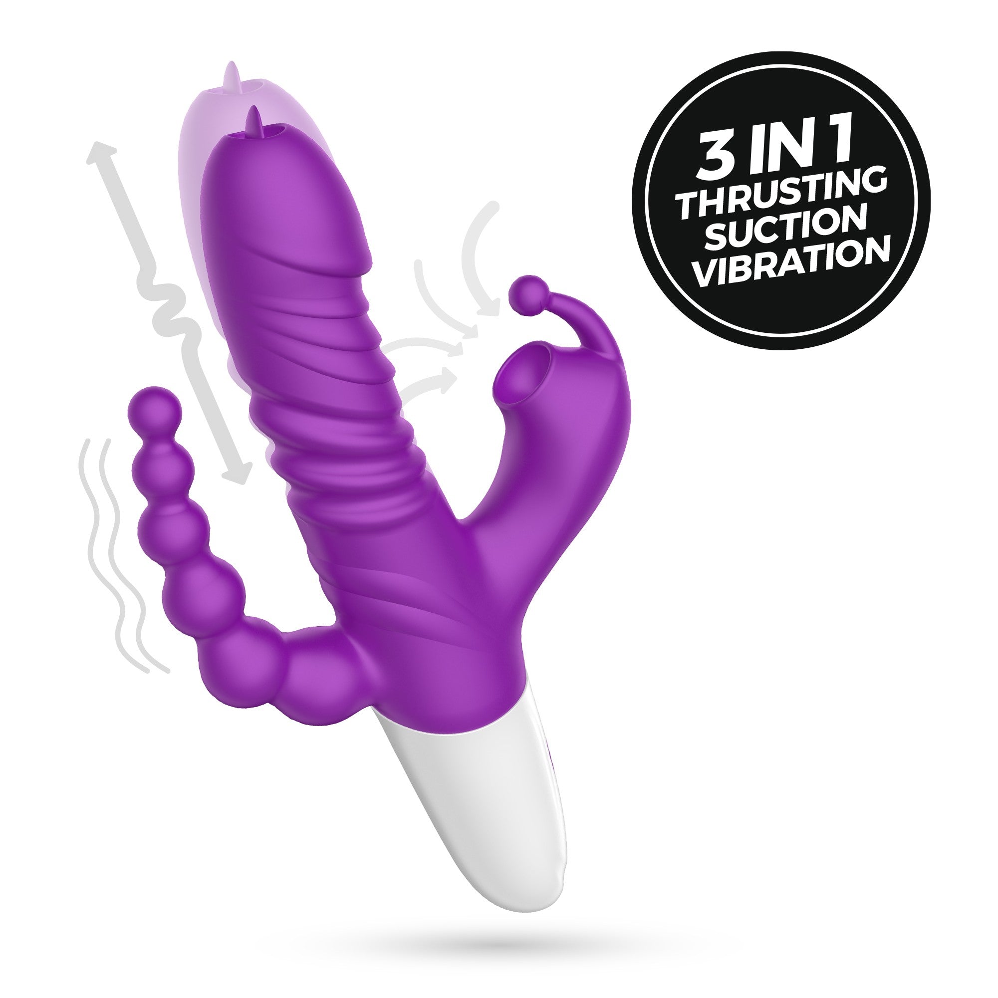 CRUSHIOUS | Wrangler – 3-in-1 Thrusting Suction Vibrator 23 cm
