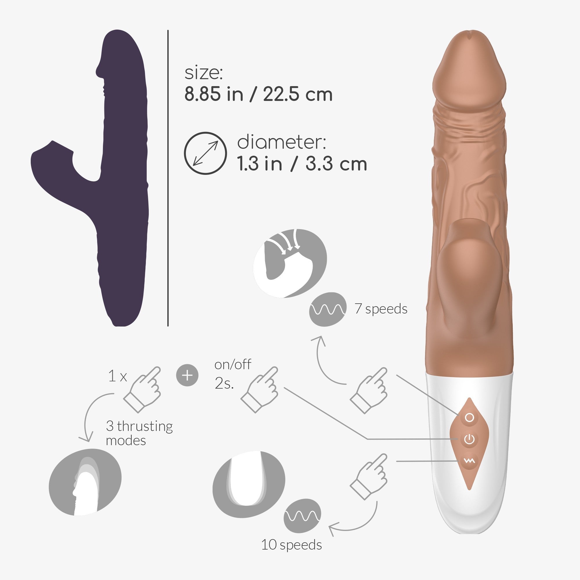 CRUSHIOUS | El Matador – Realistic Vibrating & Thrusting Vibrator