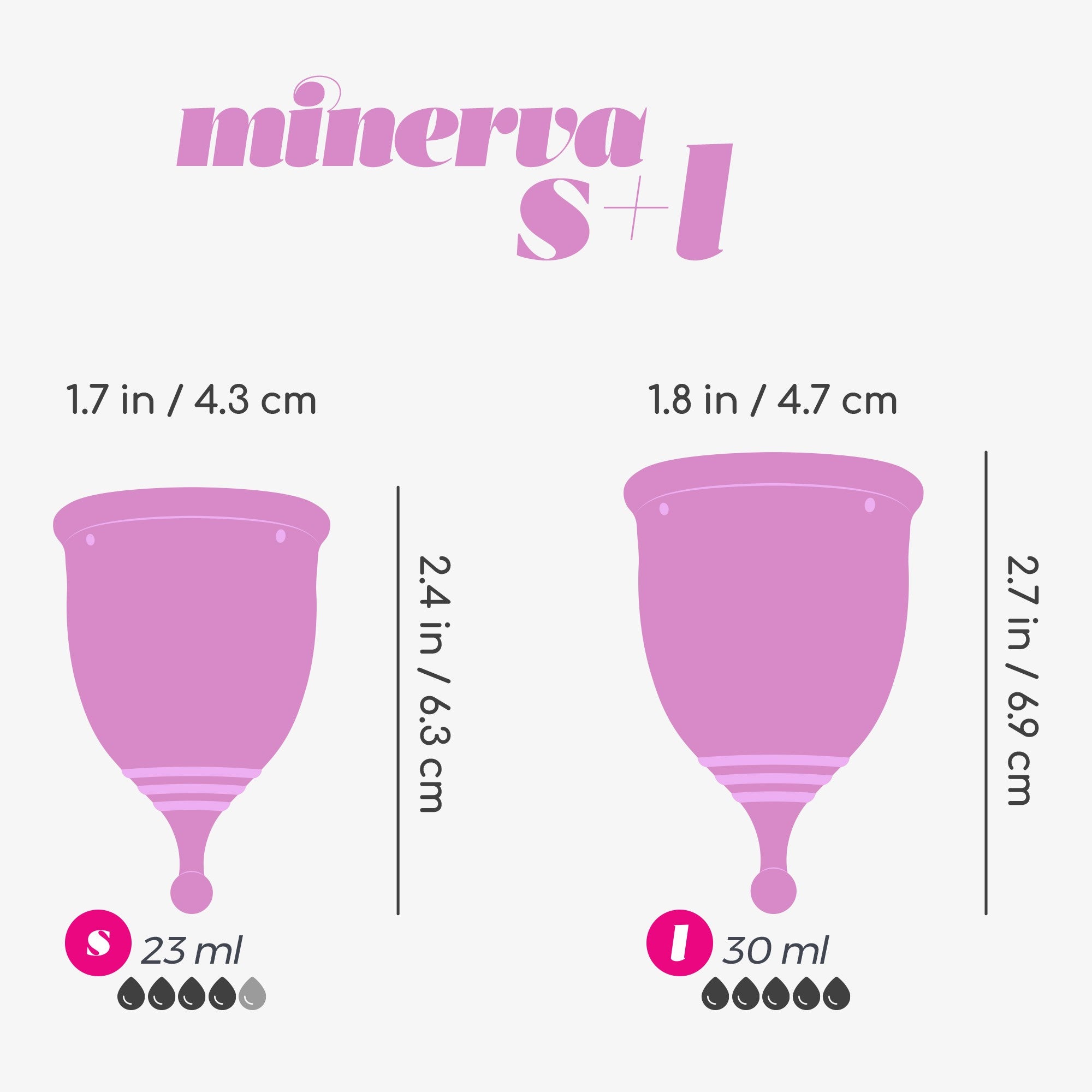 CRUSHIOUS | Minerva S + L Menstrual Cup Set – 2 Sizes – With Pouch or With Toy Cleaner