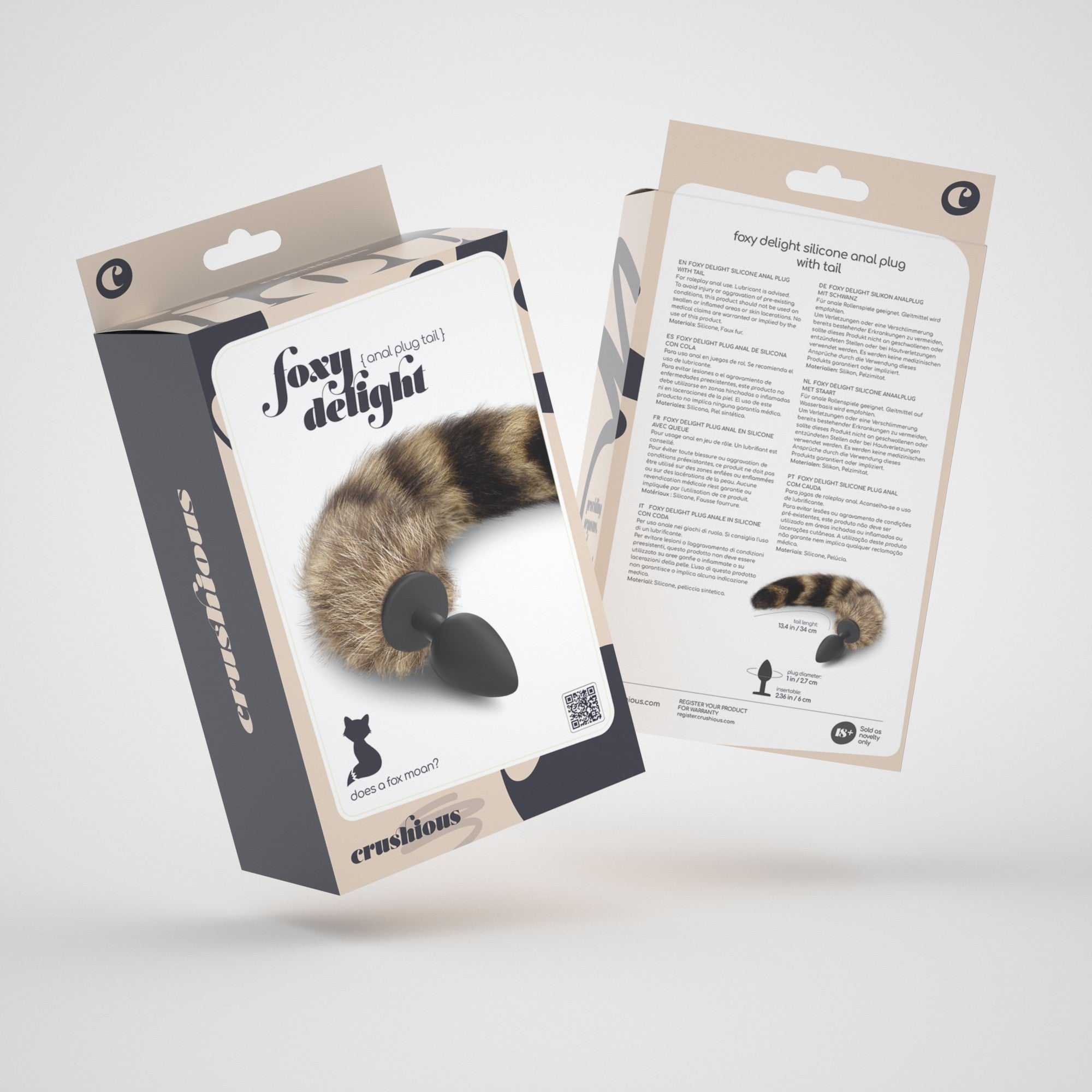 CRUSHIOUS | Foxy Delight – Fox Tail Anal Plug 6 cm