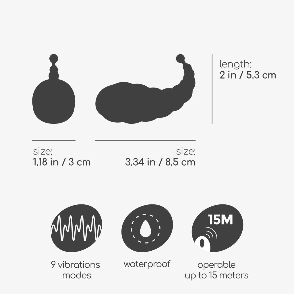 Taaslaetav intiimne stimulaator  Crushious Cocoon, kaugjuhtimispuldiga, juhtmevaba 