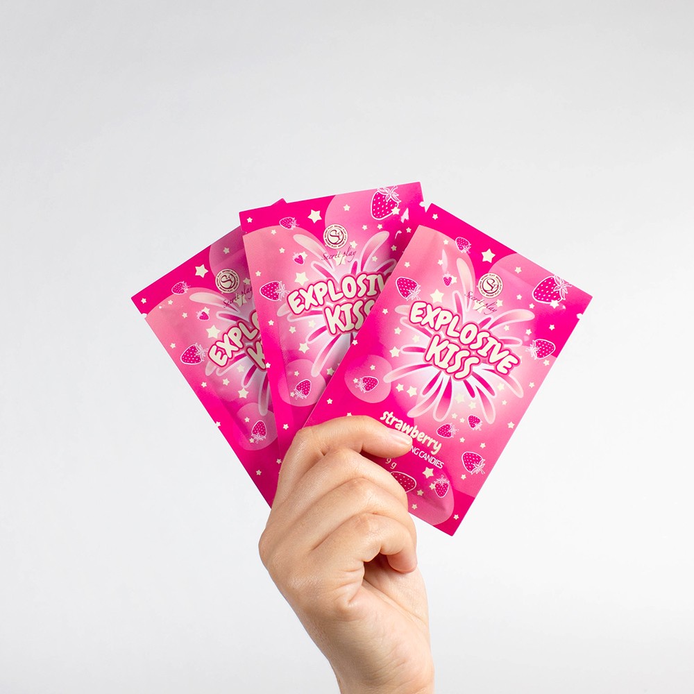 Secret Play | Popping Candies suuseksiin – 3 makua (Mansikka / Vesimeloni / Minttu) – 9 g