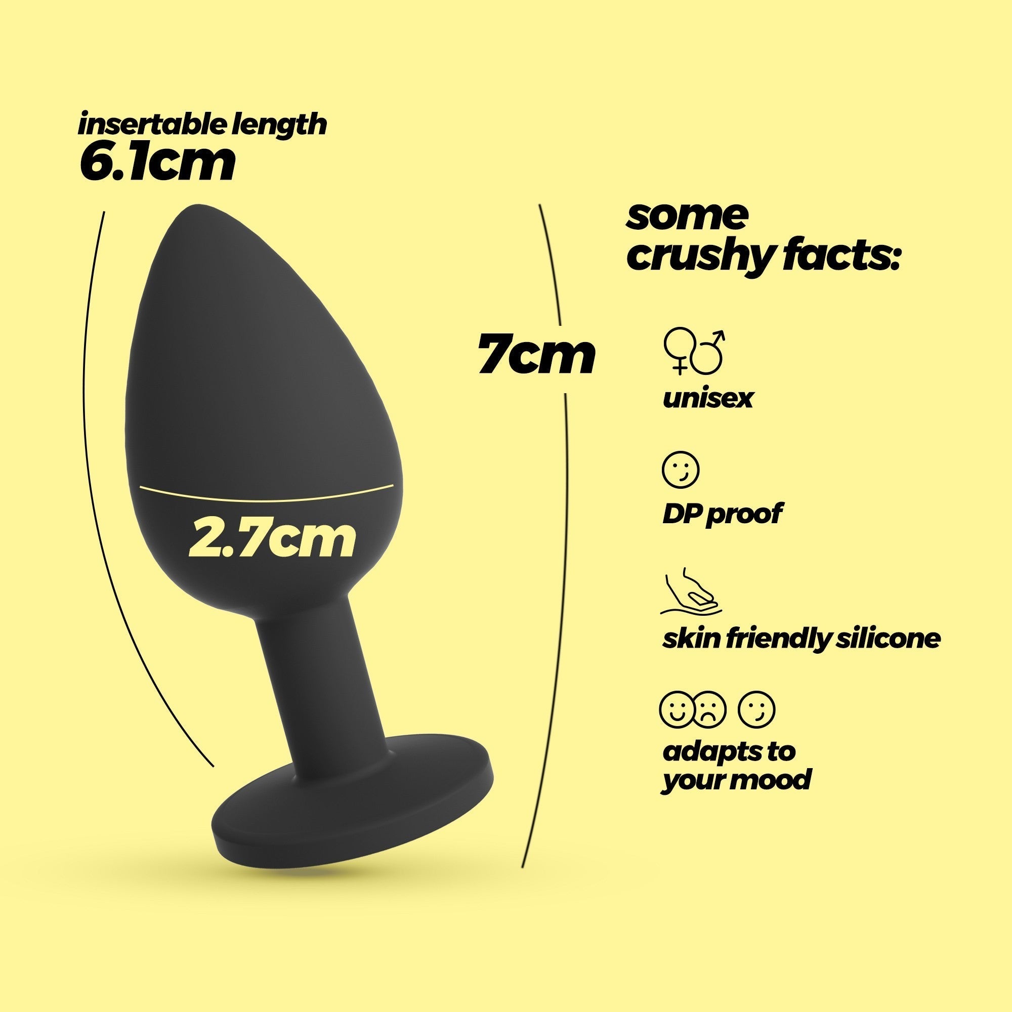 CRUSHIOUS | Camileo – Anal Plug with 4 Interchangeable Jewels – Small