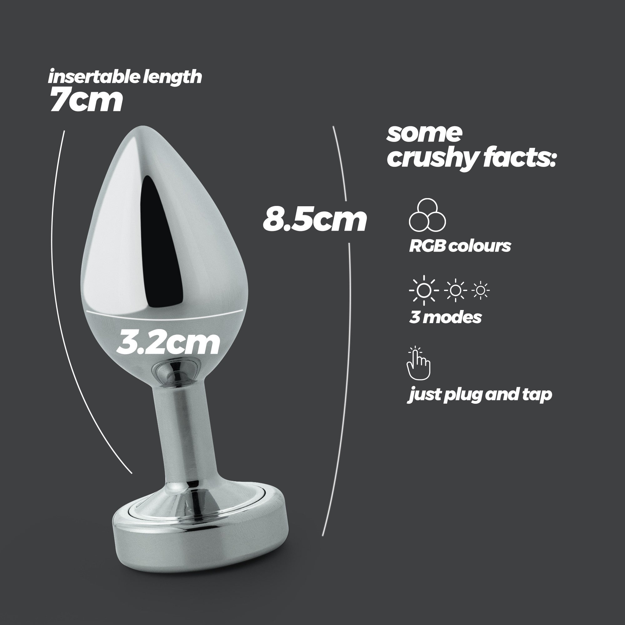 CRUSHIOUS | Borealis – LED Metal Anal Plug