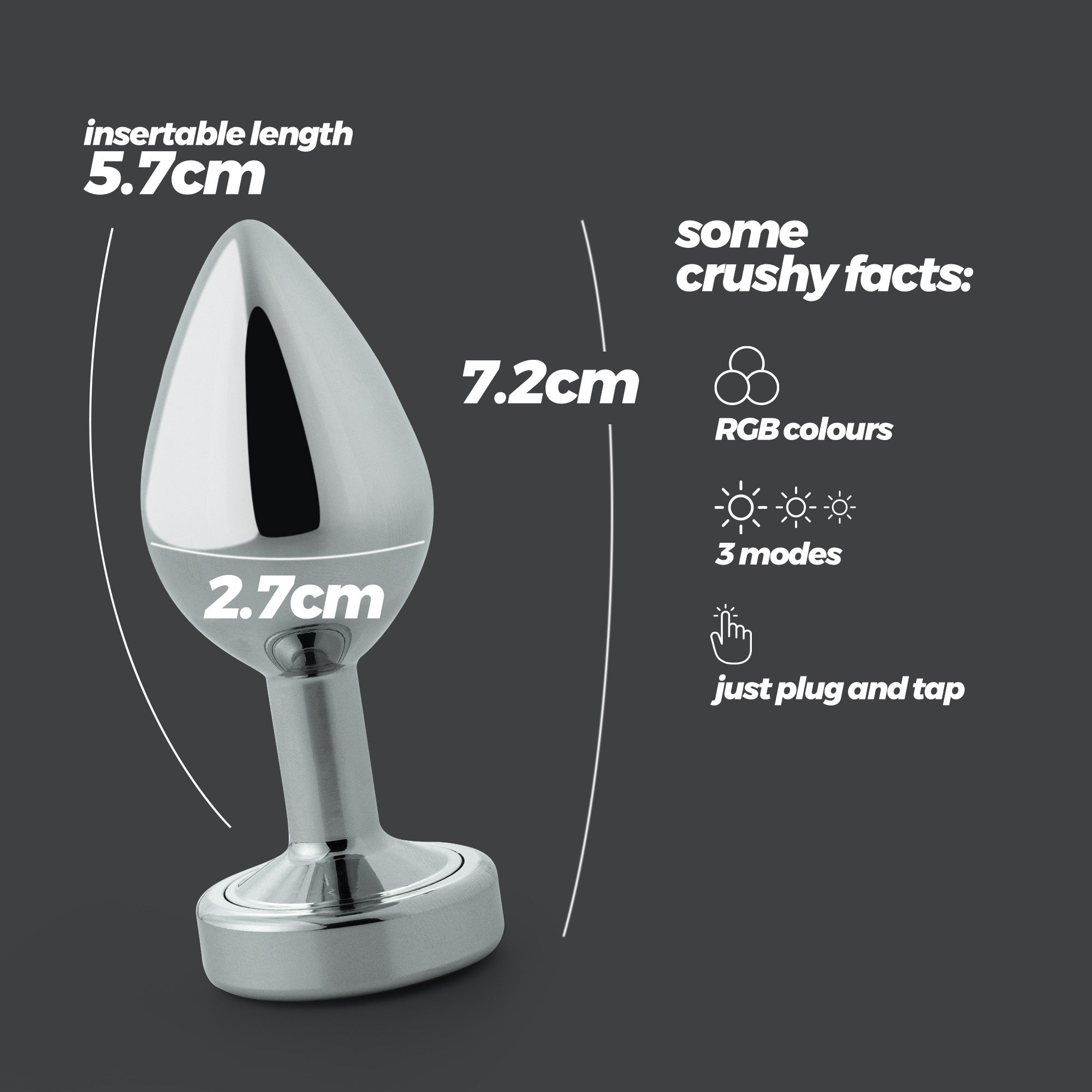 CRUSHIOUS | Borealis – LED Metal Anal Plug