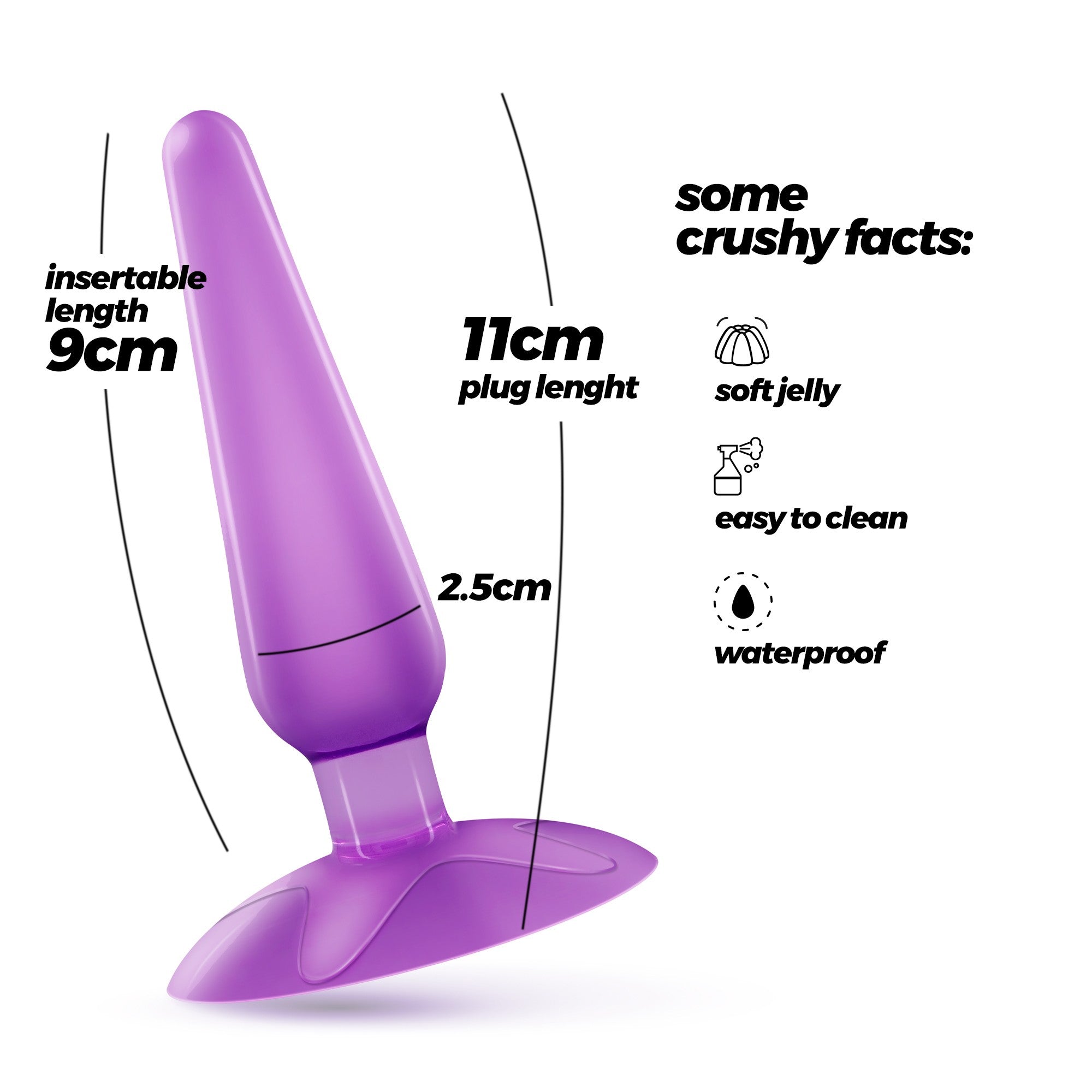 CRUSHIOUS | Jolly – Pyramid Anal Plug with Suction Base 9 cm