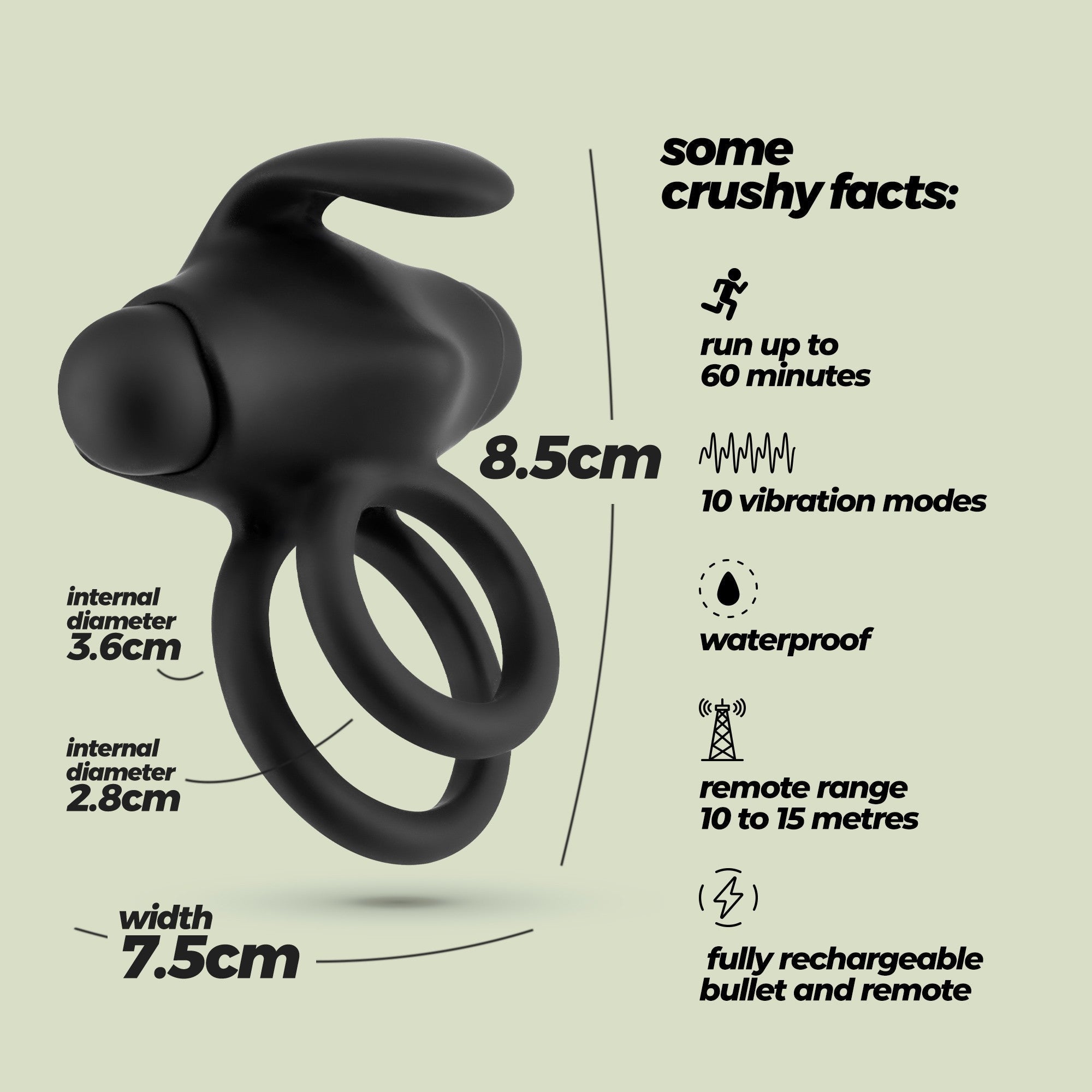 CRUSHIOUS | Thumper – Vibrating Double Cock Ring with Remote Contro