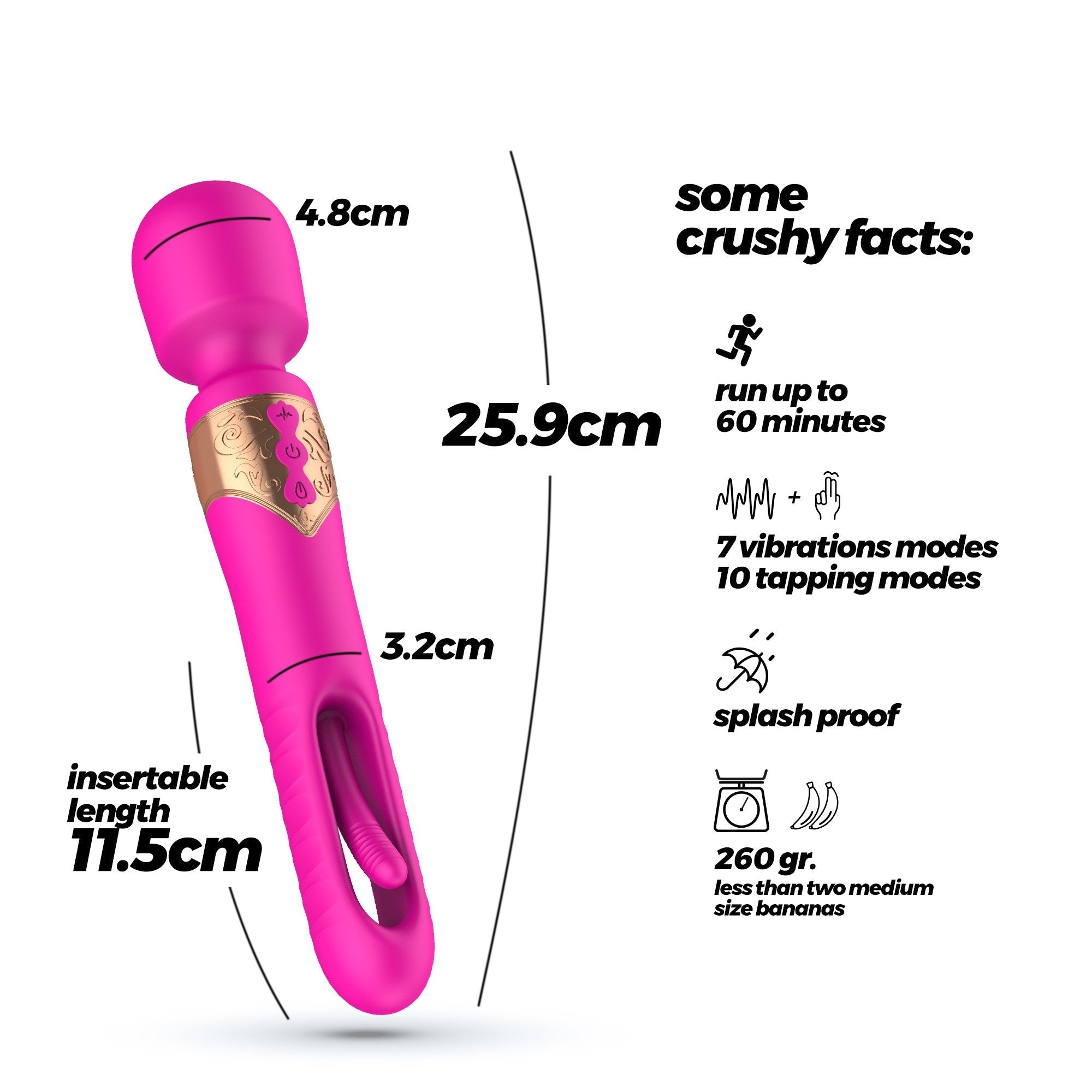 CRUSHIOUS | Big Ben – 2-in-1 Magic Wand & G-Spot Vibrator 25.9 cm