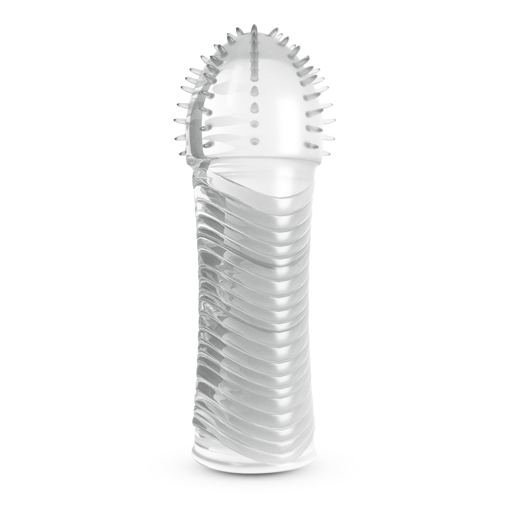 Ribbed läbipaistev peeniseümbris + libesti  Crushious 