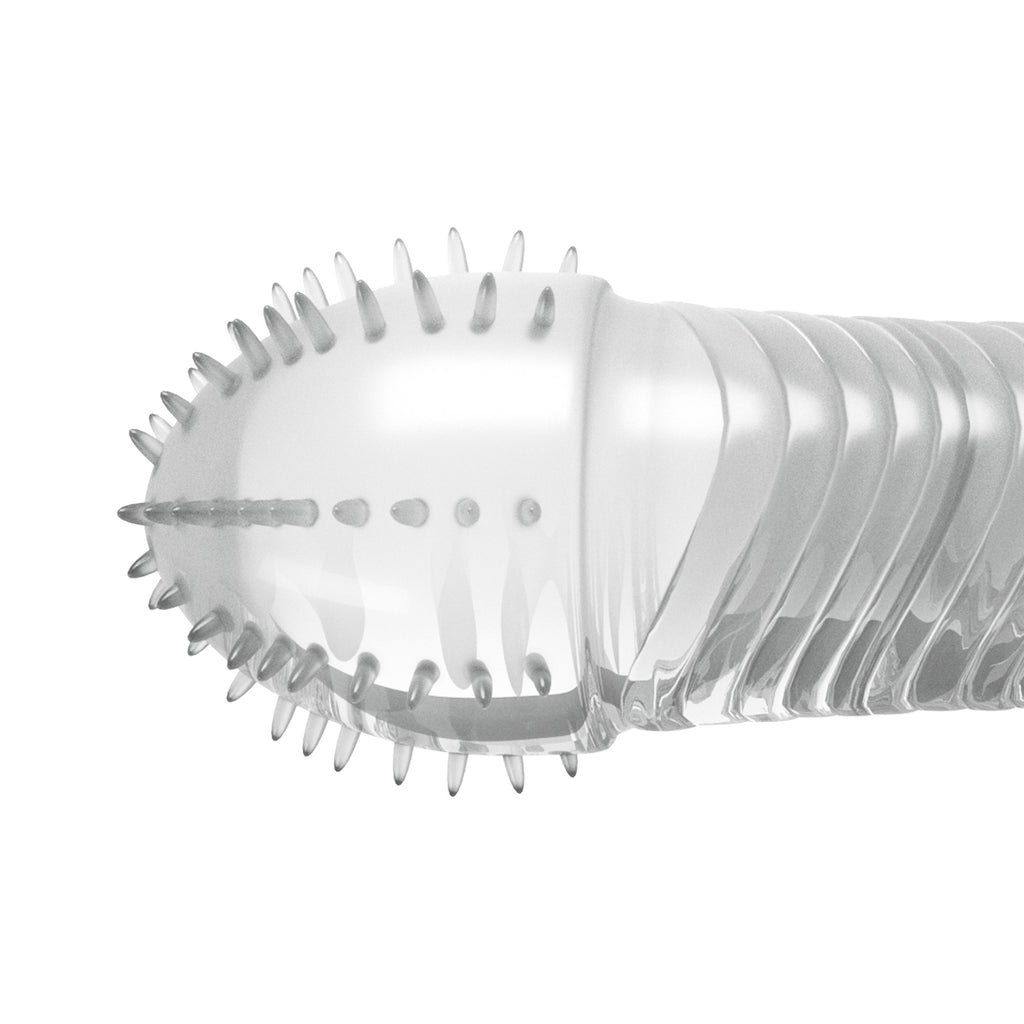 Ribbed läbipaistev peeniseümbris + libesti  Crushious 