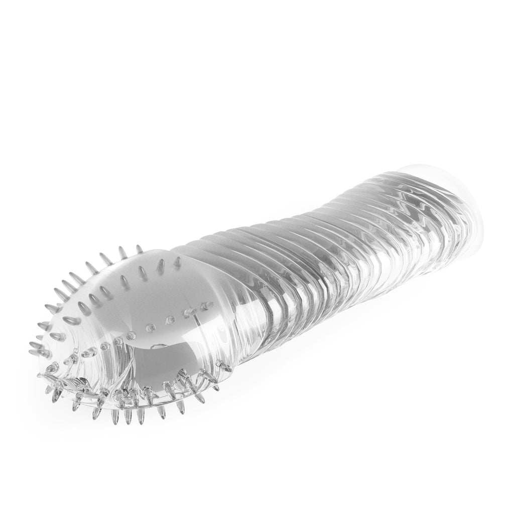 Ribbed läbipaistev peeniseümbris + libesti  Crushious 