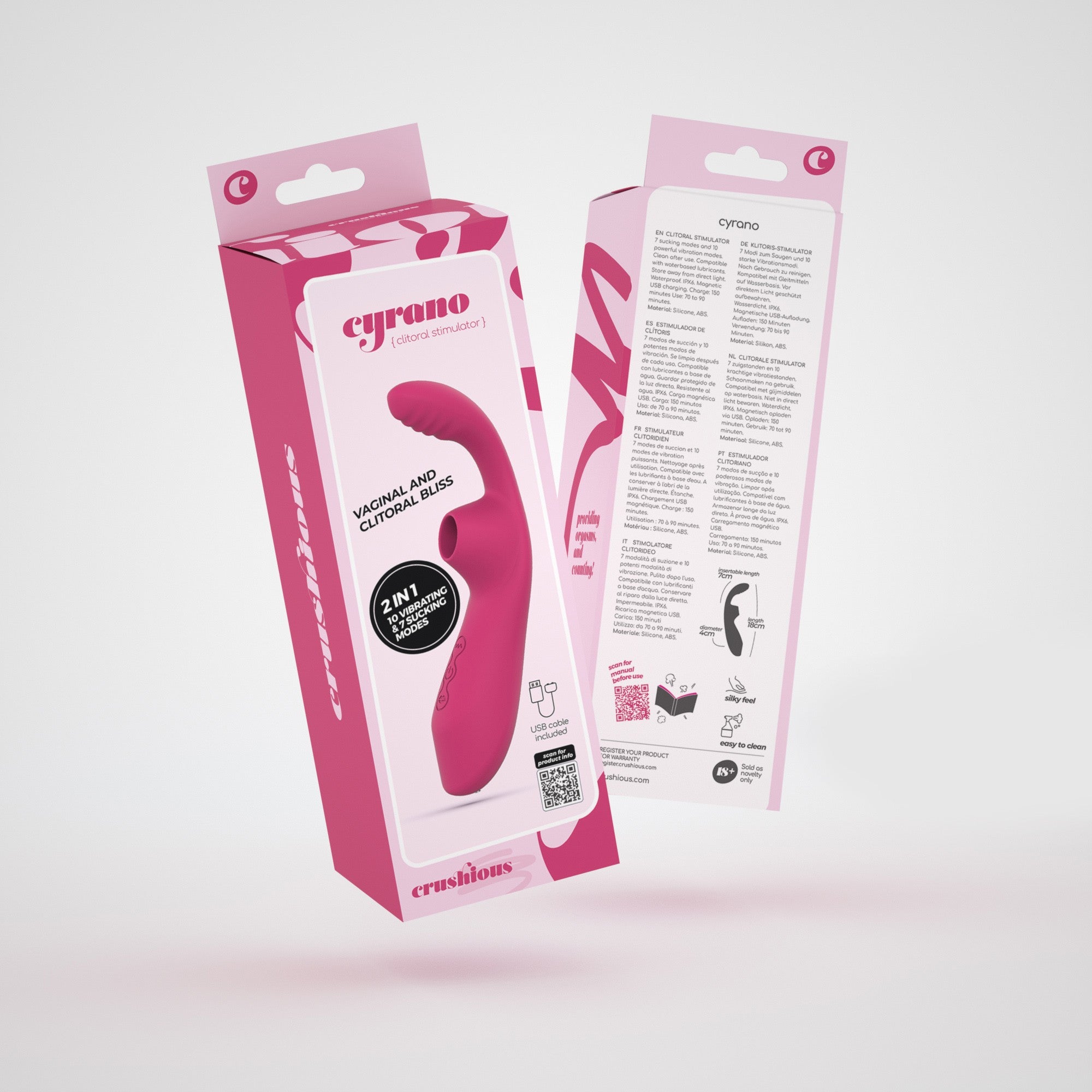 CRUSHIOUS | Cyrano – Rechargeable Clitoral & G-Spot Stimulator