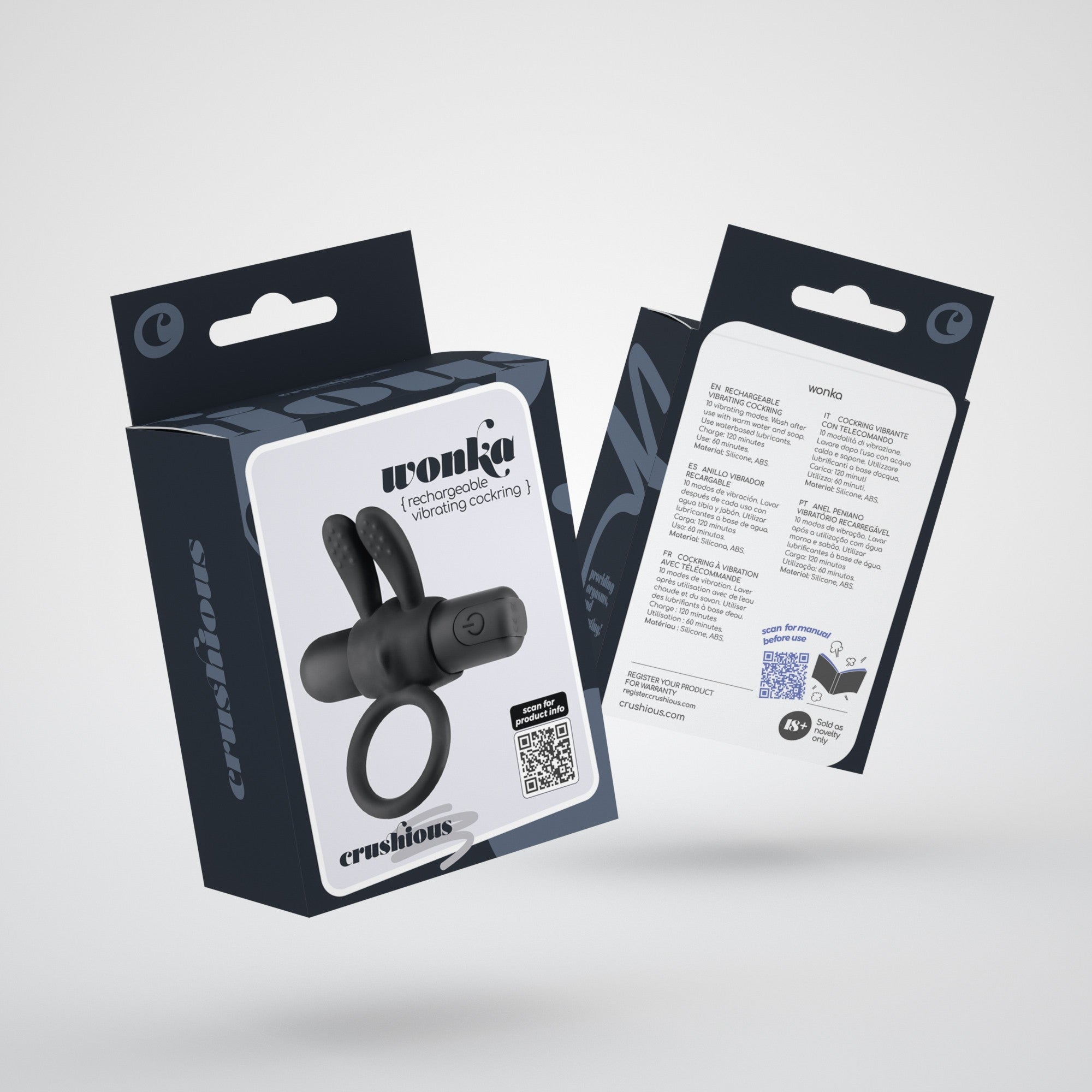 CRUSHIOUS | Wonka – Rechargeable Vibrating Cock Ring 10 Modes
