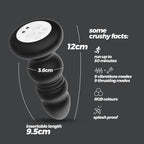 CRUSHIOUS | Australis – Vibrating Thrusting LED Anal Plug with Remote