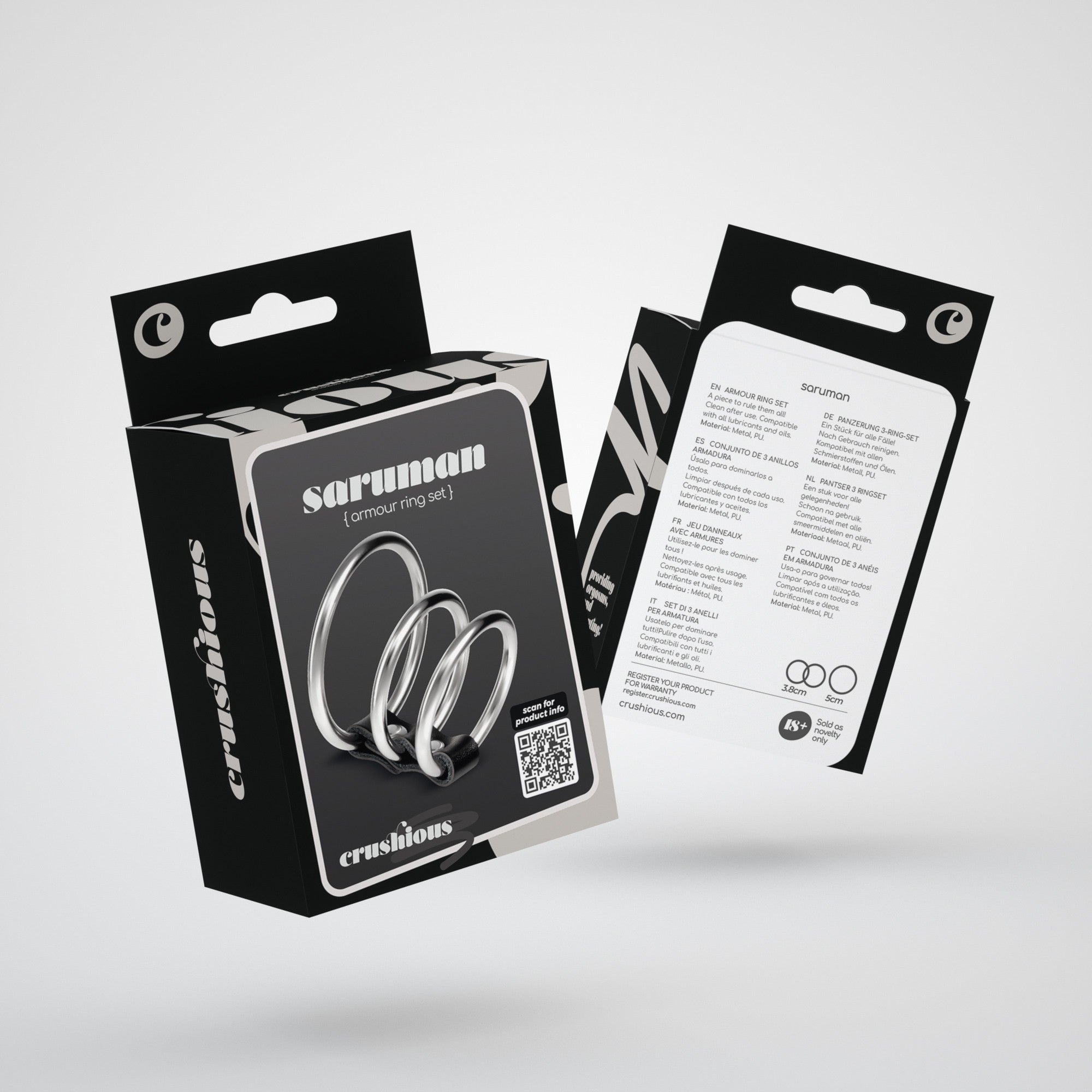 CRUSHIOUS | Saruman – Triple Metal Cock Ring Set