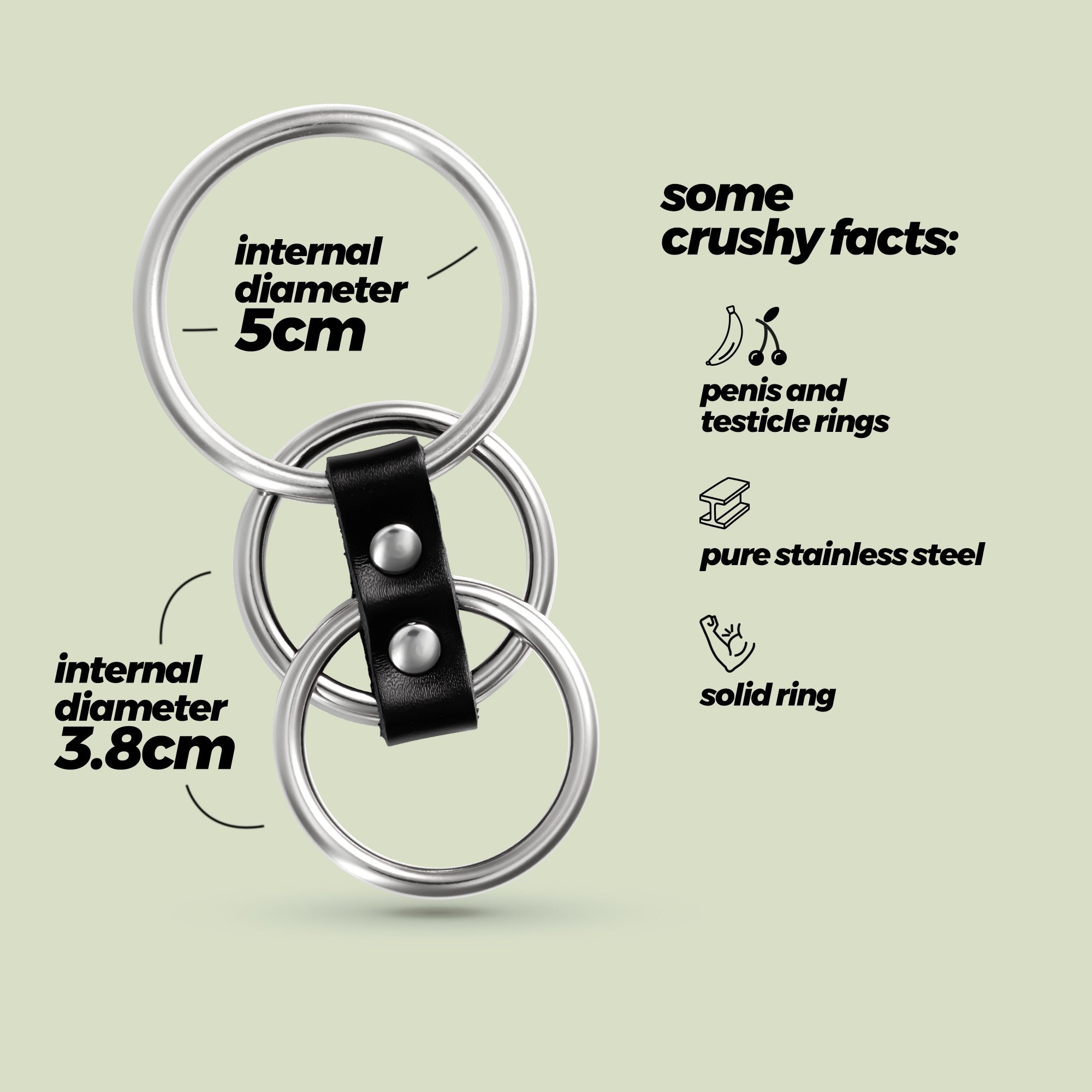 CRUSHIOUS | Saruman – Triple Metal Cock Ring Set