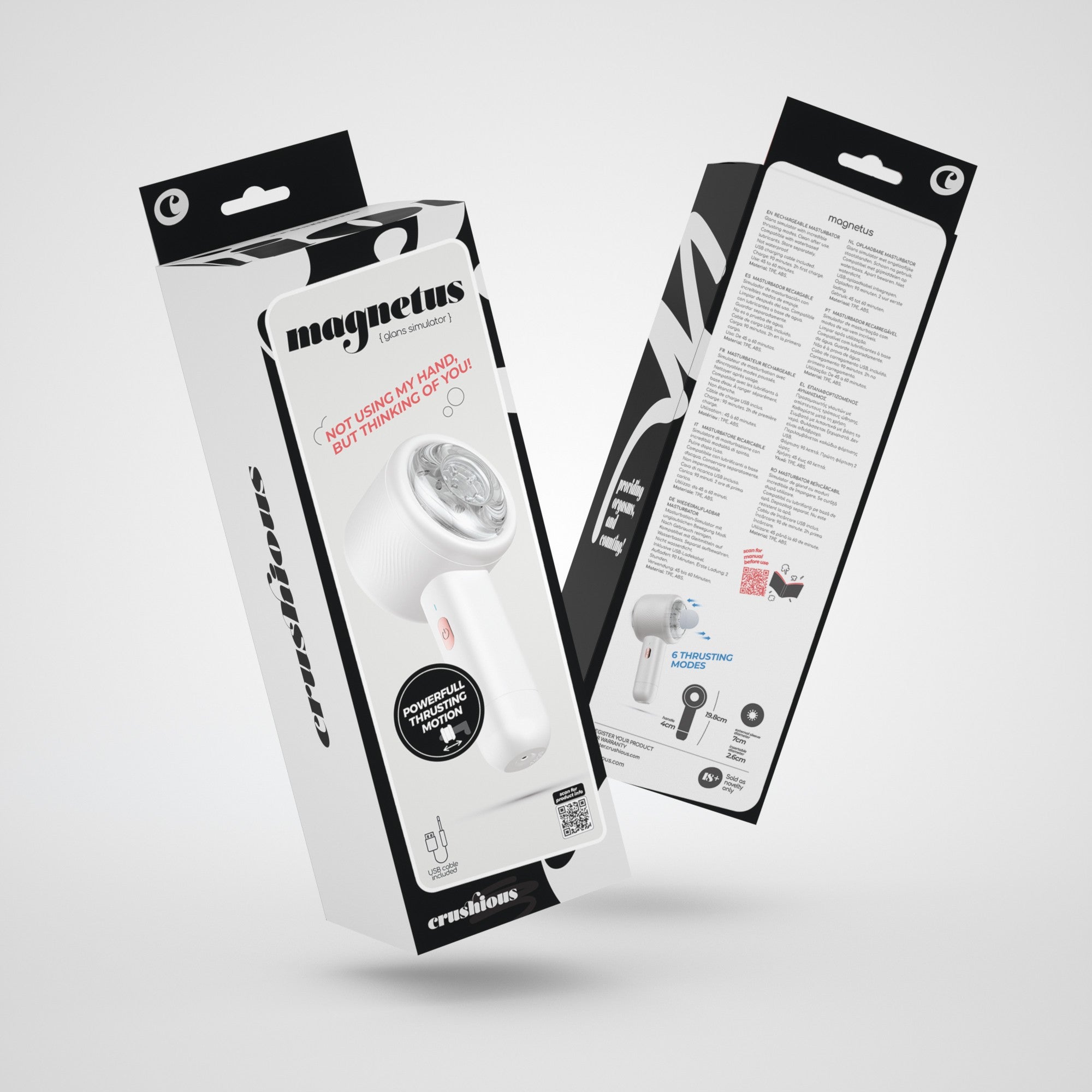 CRUSHIOUS | Magnetus – Rechargeable Thrust Masturbator for Men 19.8 cm