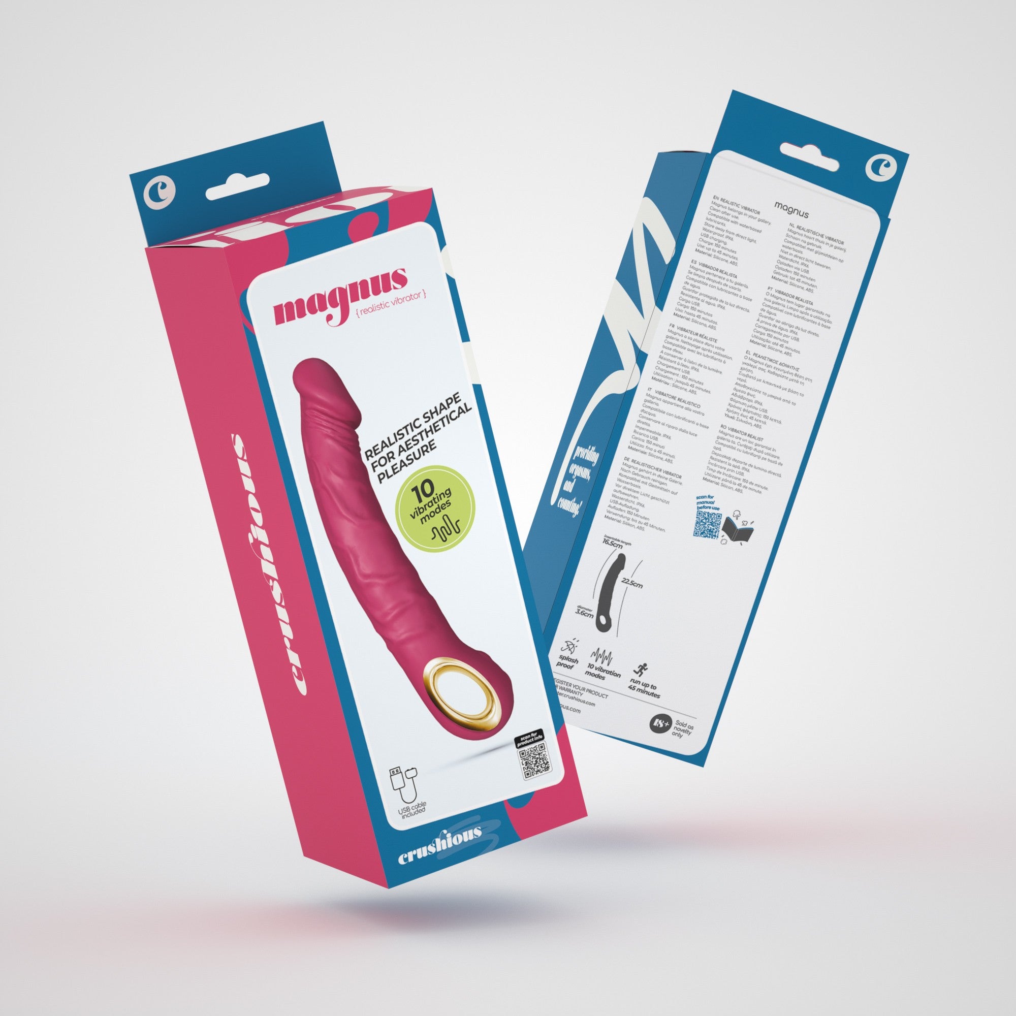 CRUSHIOUS | Magnus – Rechargeable Realistic Vibrator