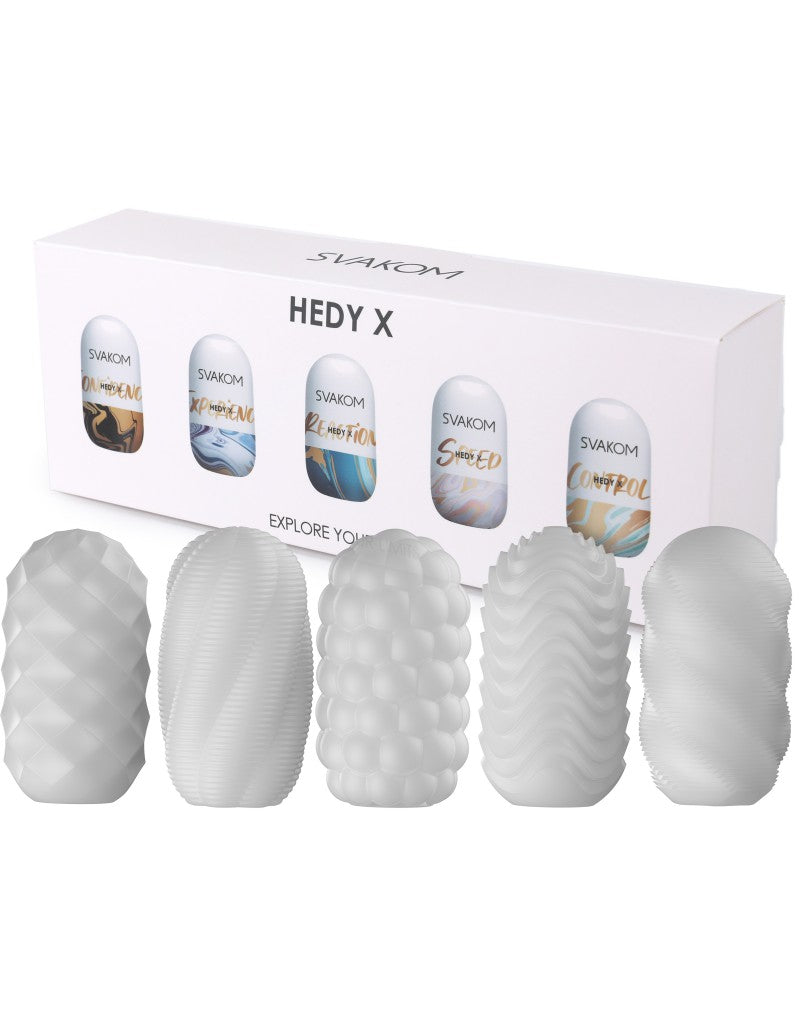 SVAKOM | Hedy X – Набор мини-мастурбаторов – 5 текстурированных рукавов