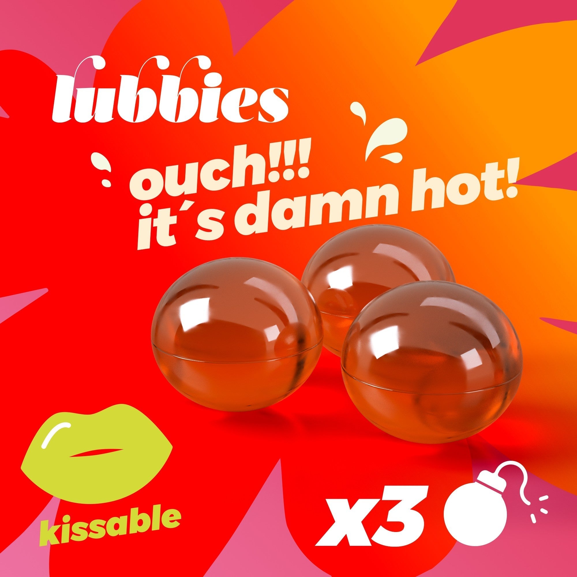 CRUSHIOUS | Lubbies – Hot Massage Oil Balls – 3 Balls