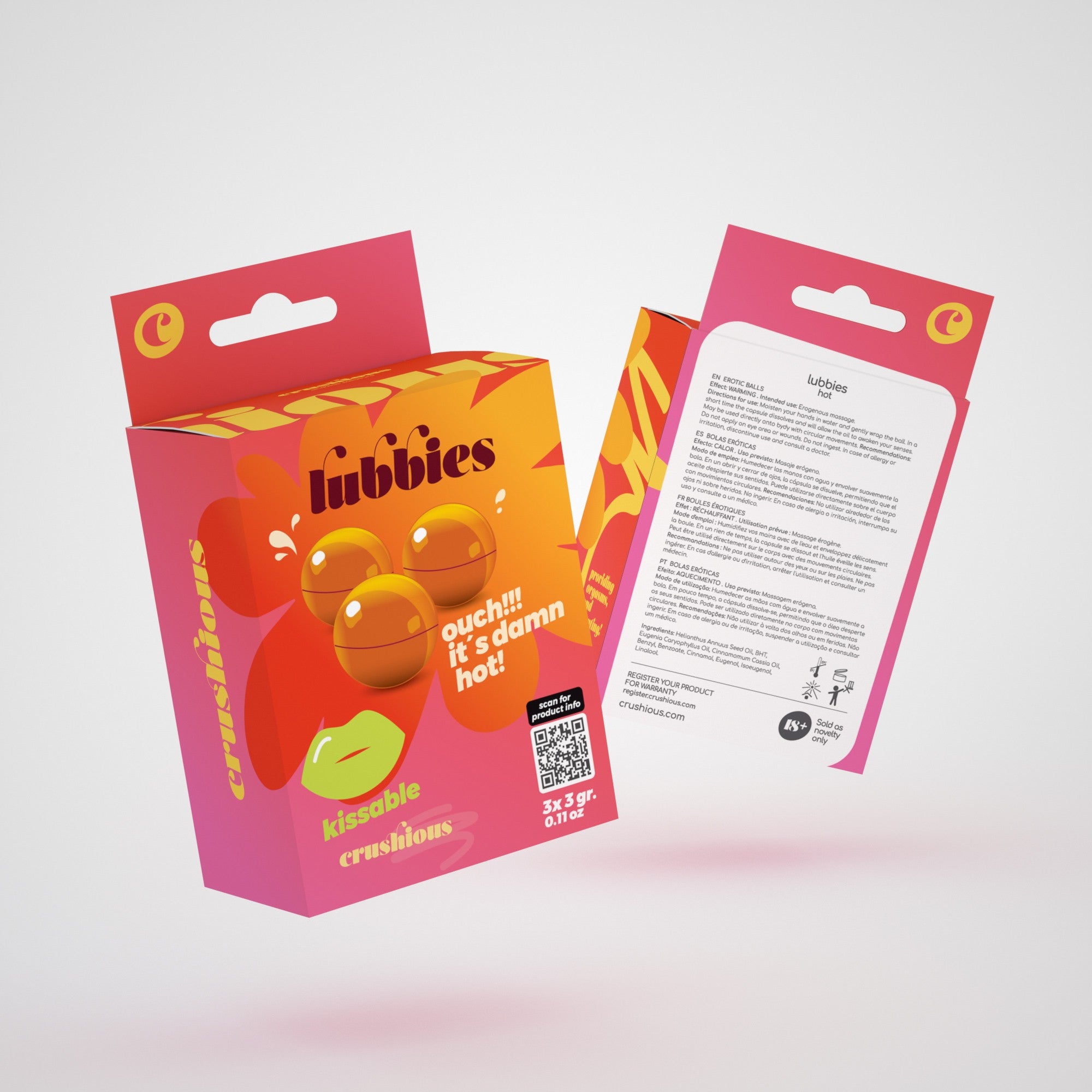 CRUSHIOUS | Lubbies – Hot Massage Oil Balls – 3 Balls
